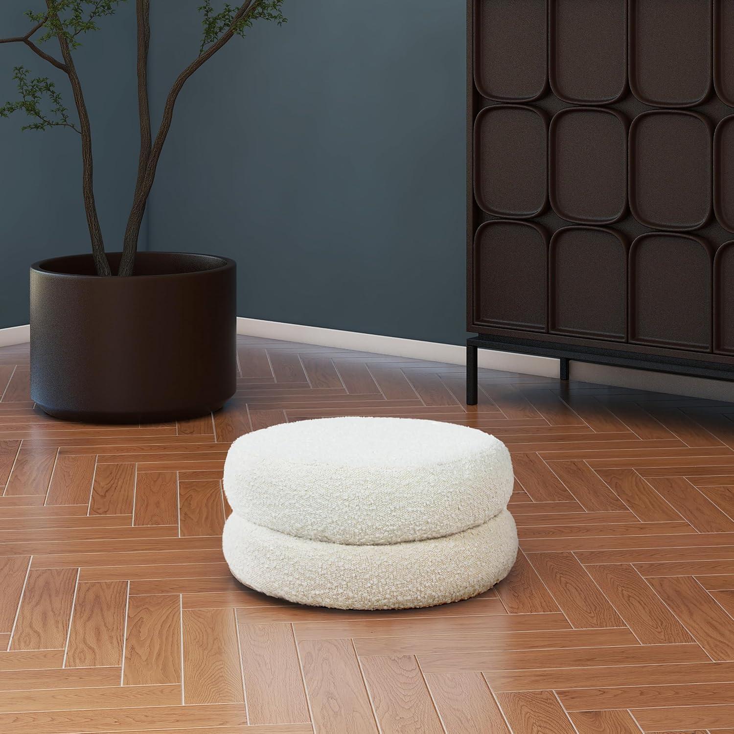 Jennifer Taylor Home Homary 18.5" Floor Cushion Footrest Ottoman