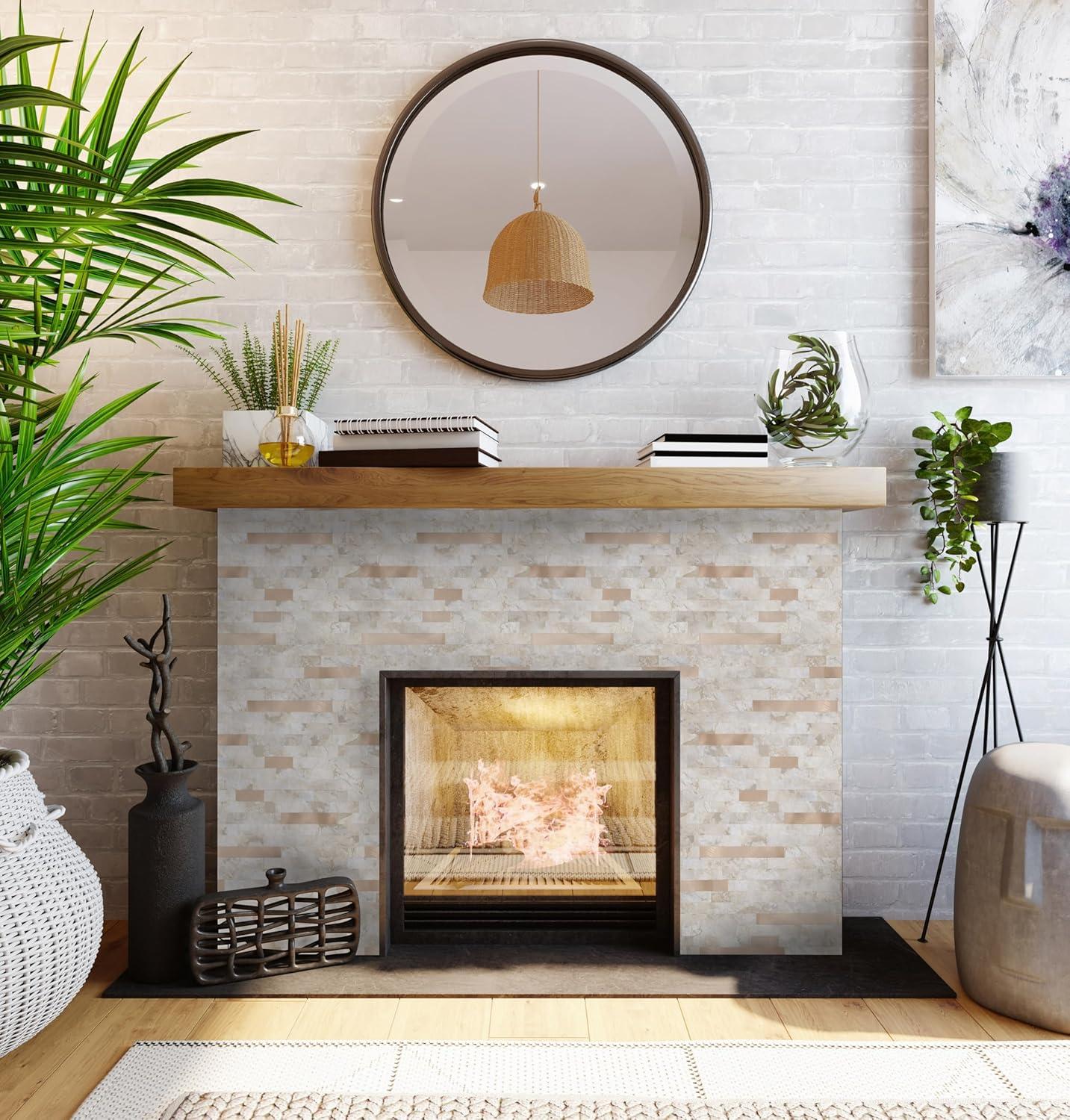 10-Pack Peel and Stick Tile Backsplash 12"X12" PVC Wall Tiles, Stick on Backsplash for Kitchen, Bathroom Tile, Fireplace Décor, Laundry Table, Stair Decals in Cala Golden