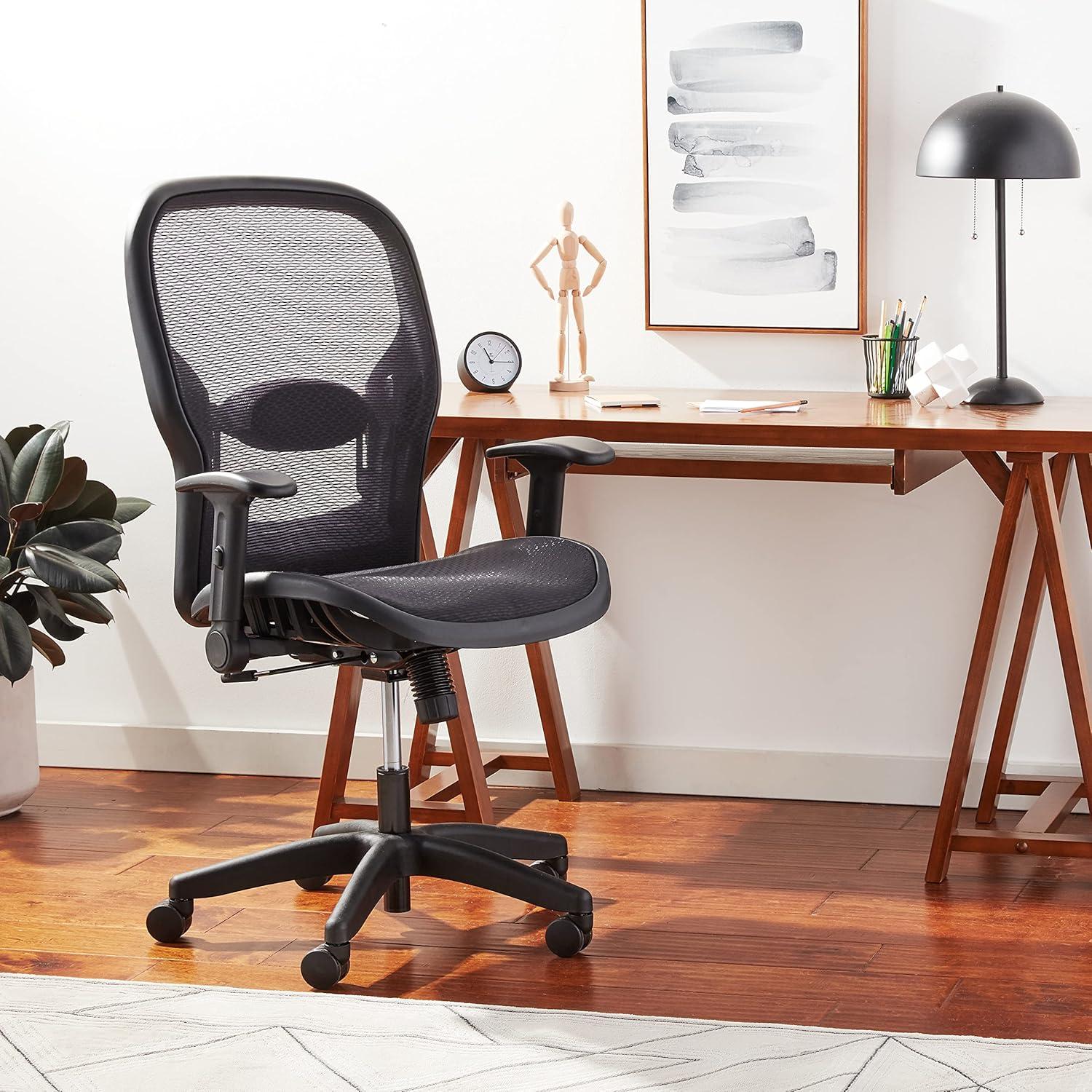 Black Mesh Executive Office Chair with Adjustable Arms