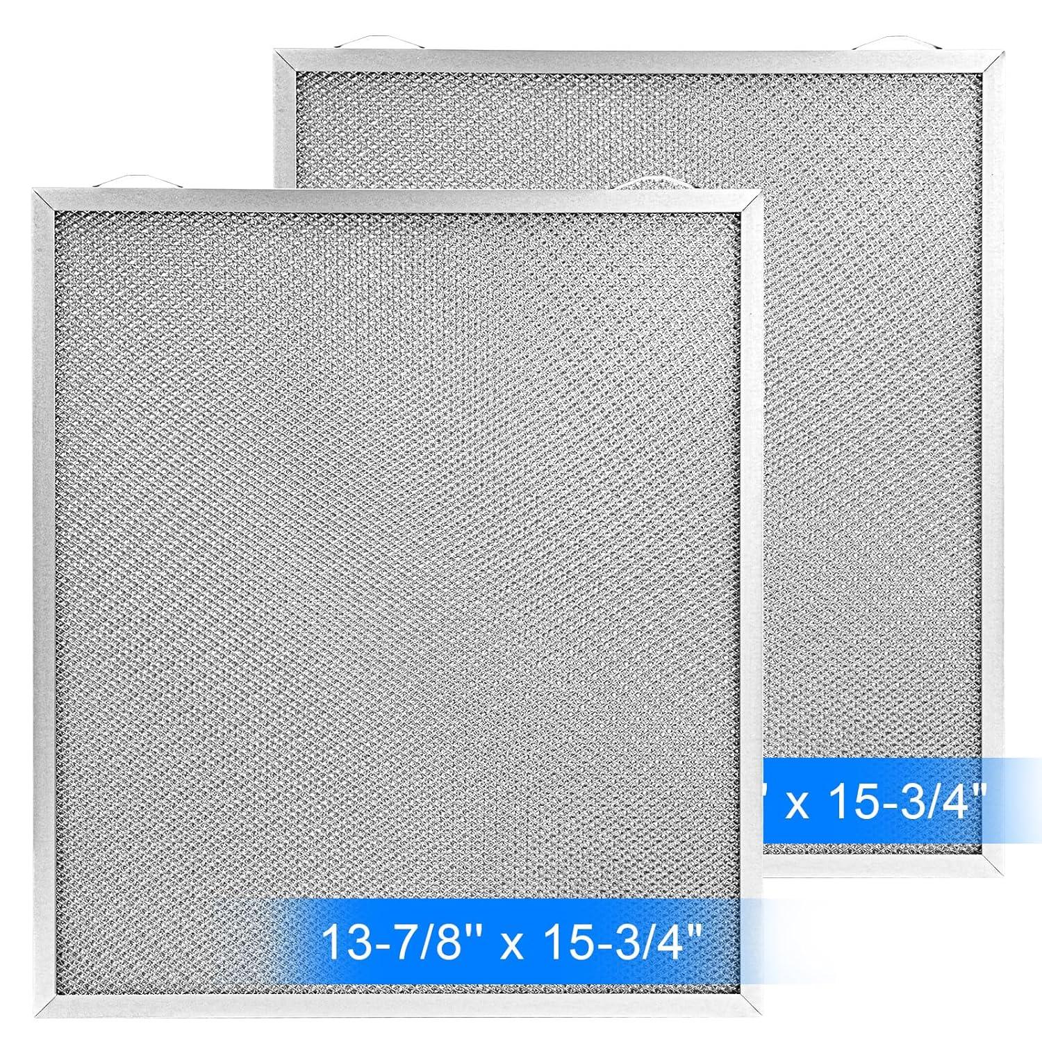 S99010430-002 Range Hood Filter Replacement – 13-7/8'' x 15-3/4" 4512880 Compatible with B.roan N.utone HPF30 Range Hood Filters Pack 2