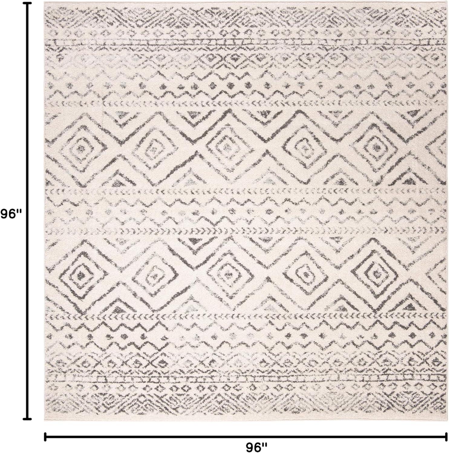 Tulum TUL267 Power Loomed Area Rug - Ivory/Grey - 8'x8' - Safavieh.
