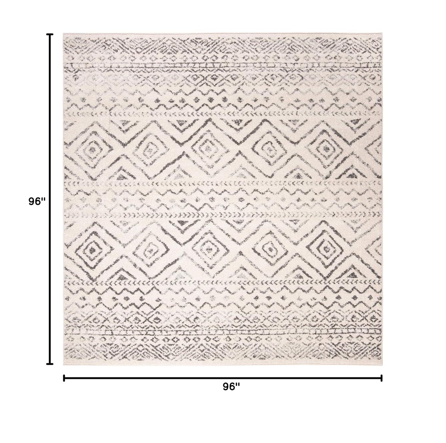 Tulum TUL267 Power Loomed Area Rug - Ivory/Grey - 8'x8' - Safavieh.