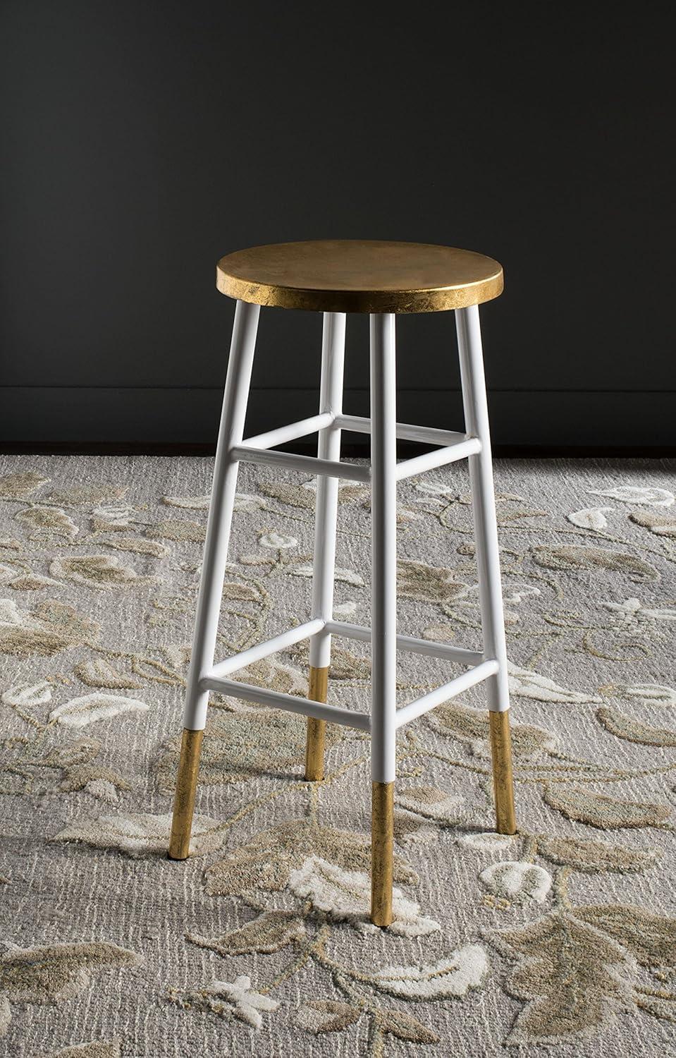 Emery Dipped Gold Leaf Bar Stool  - Safavieh