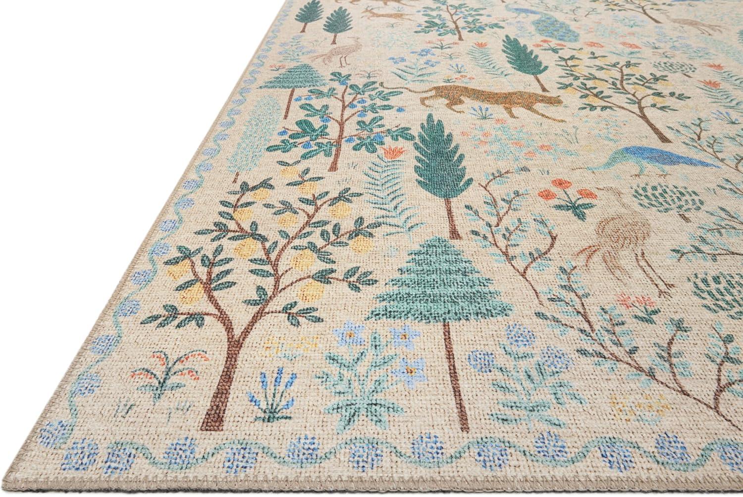 Rifle Paper Co. x Loloi Menagerie MEN-02 Forest Cream Rug