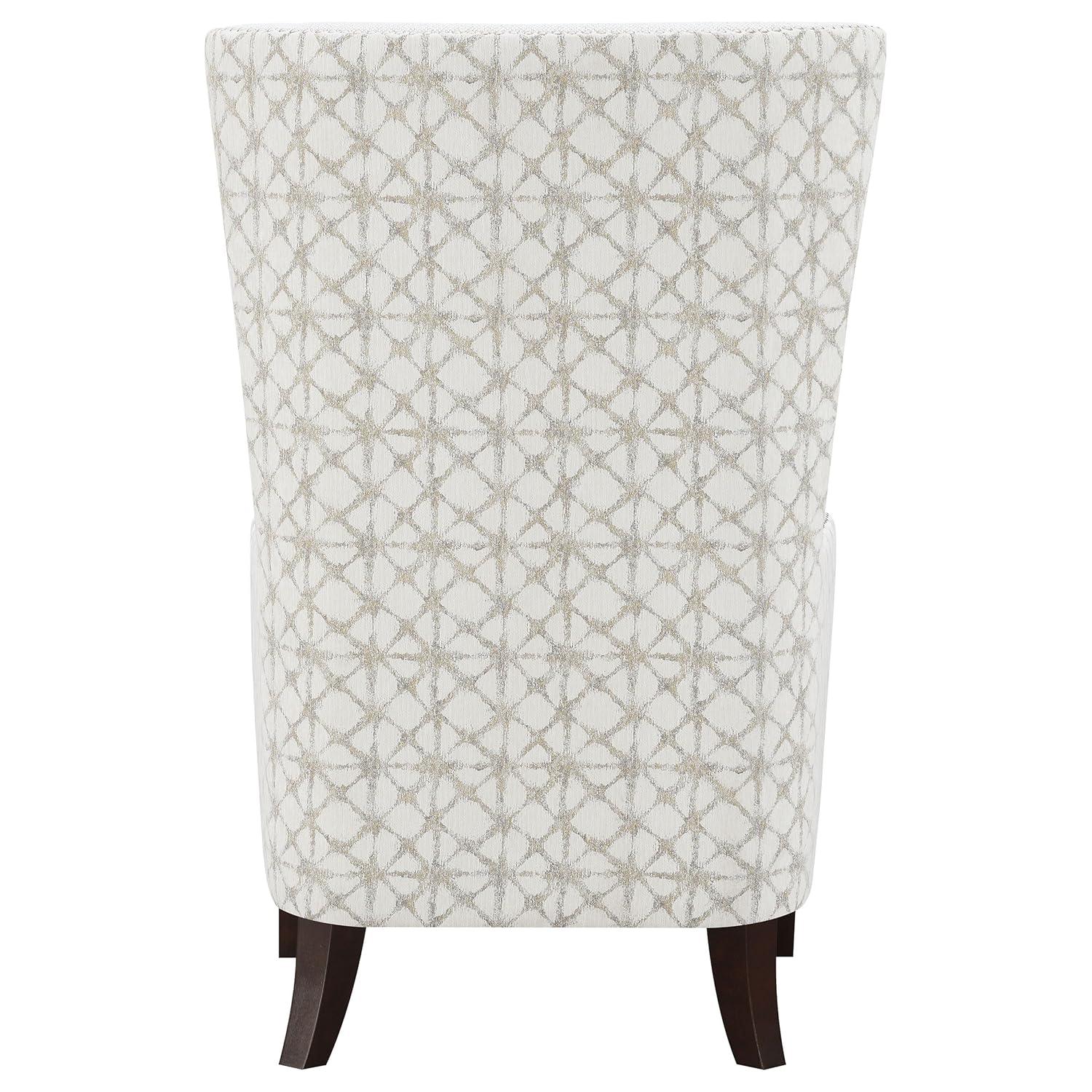 Coaster Pippin Upholstered Fabric Accent Chair with Wingback in Latte