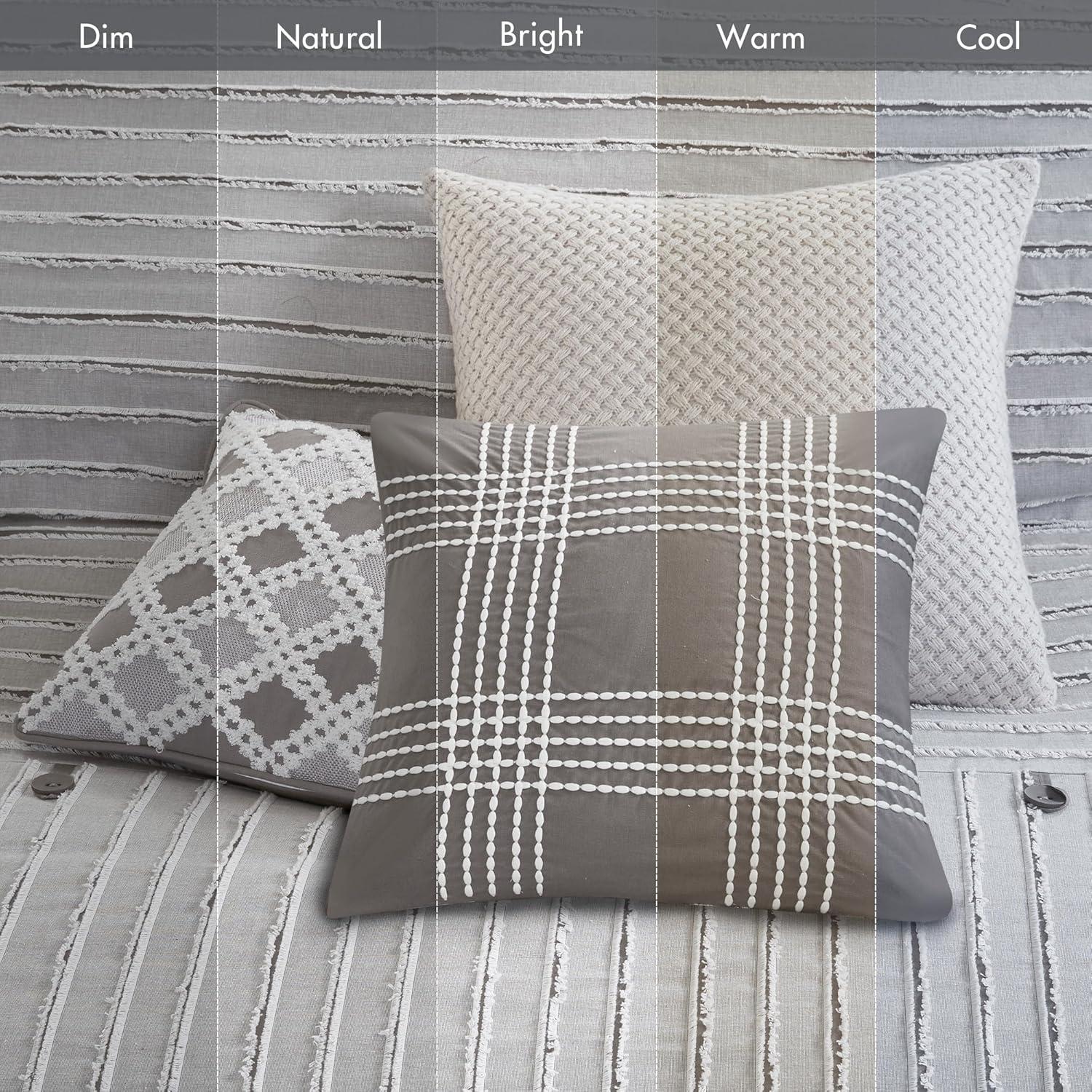 Madison Park Signature Madison Park Signature Essence Oversized Cotton Clipped Jacquard Comforter Set