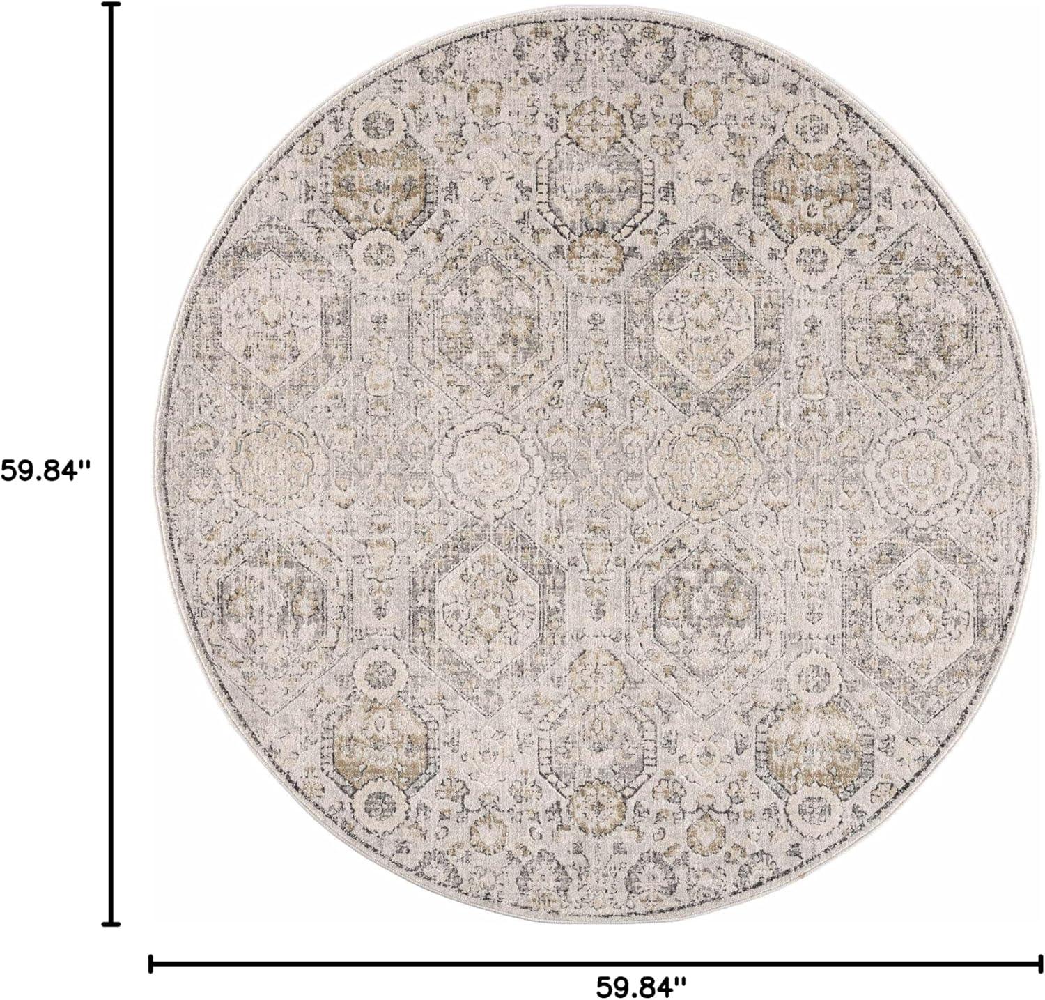 Hauteloom Round Area Rug   Charcoal