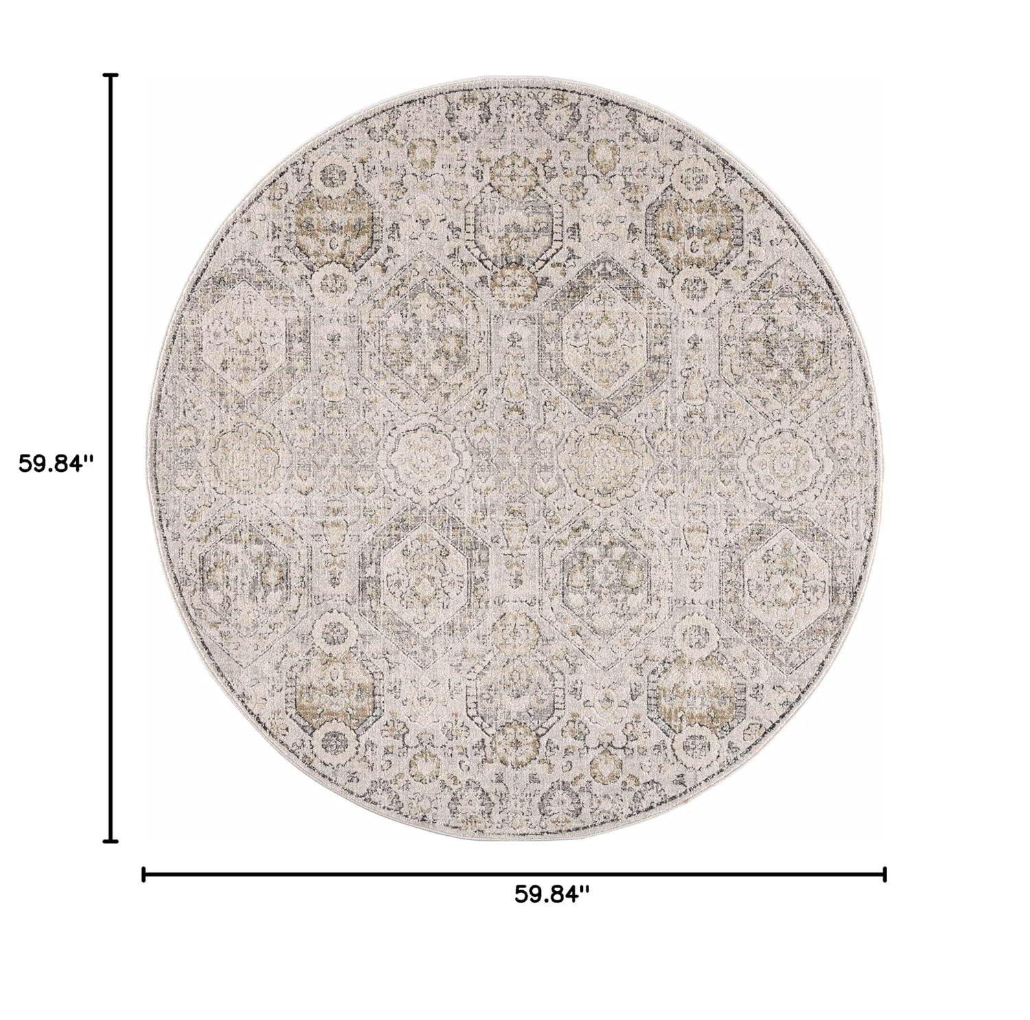 Hauteloom Round Area Rug   Charcoal