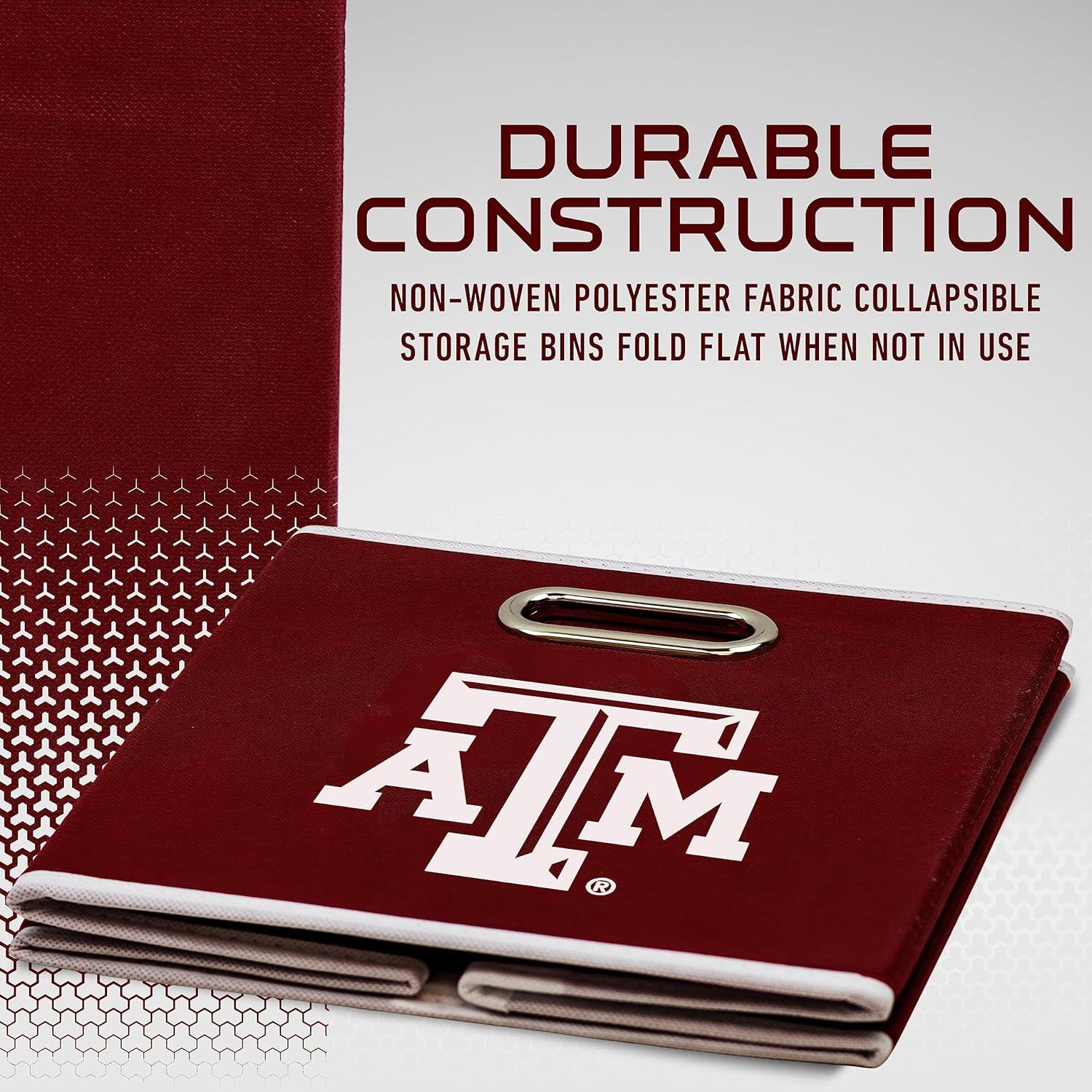 West Virginia University Navy Blue Cotton Fabric Storage Cube