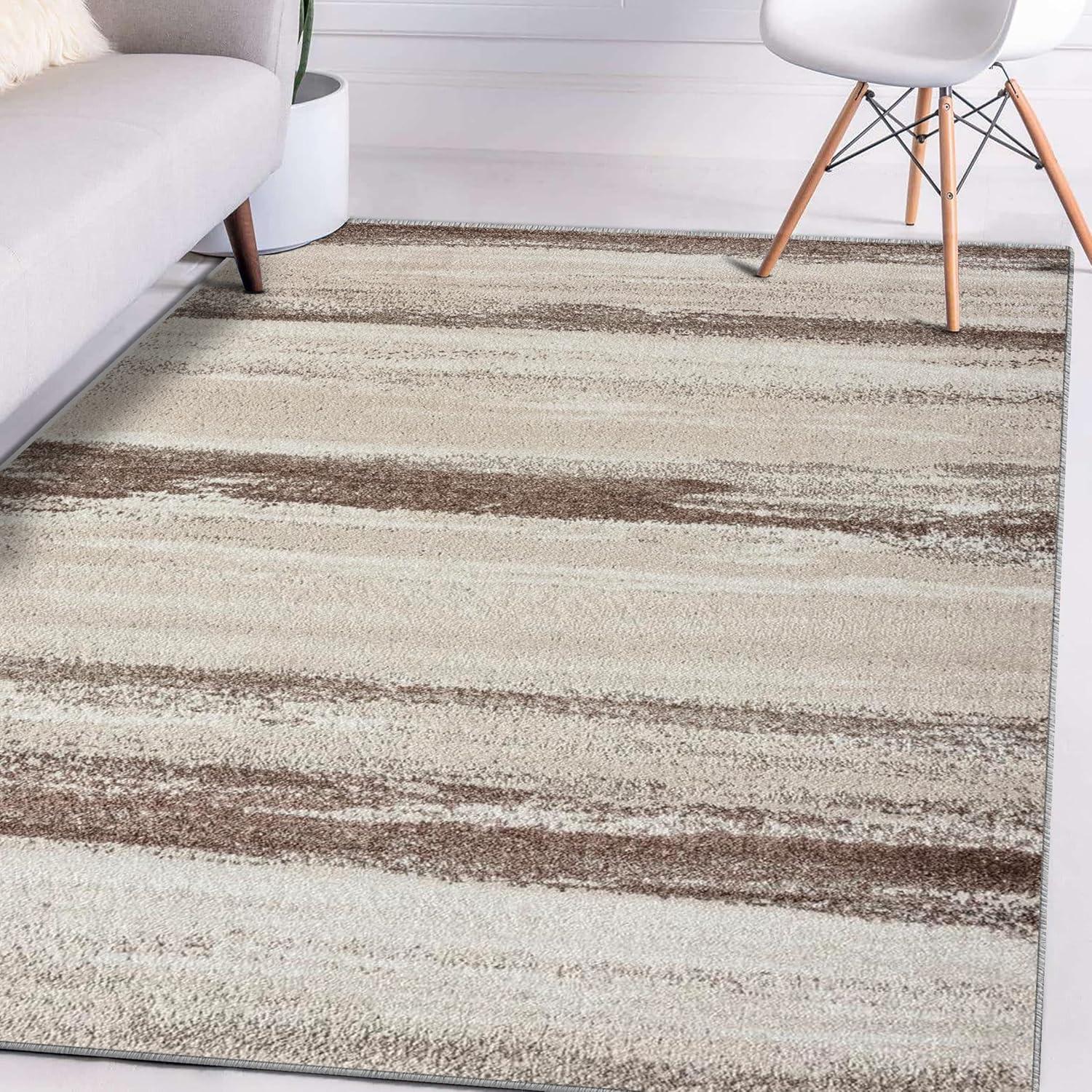 Luxe Weavers Abstract Stripe Area Rug