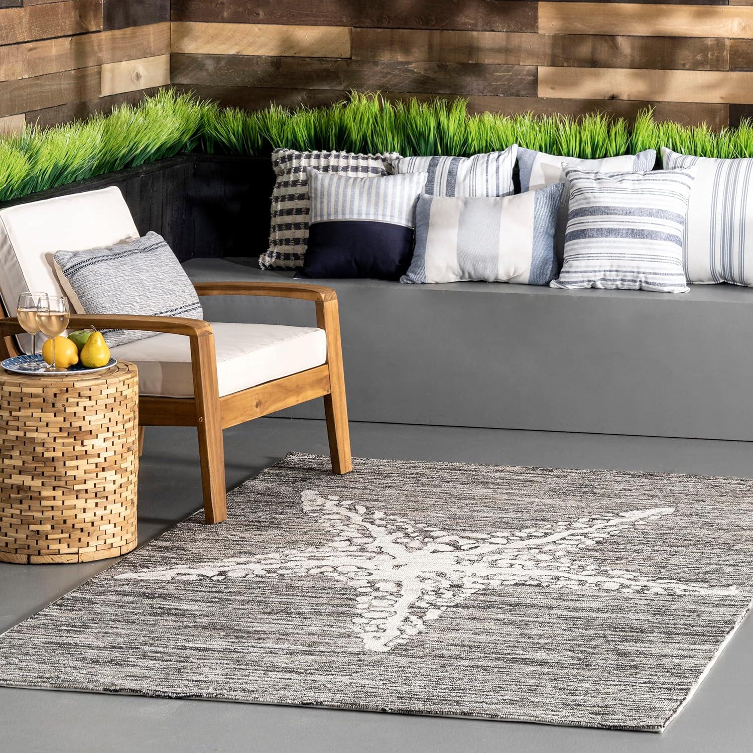 Hand Hooked Marine Indoor/Outdoor Area Rug - nuLOOM