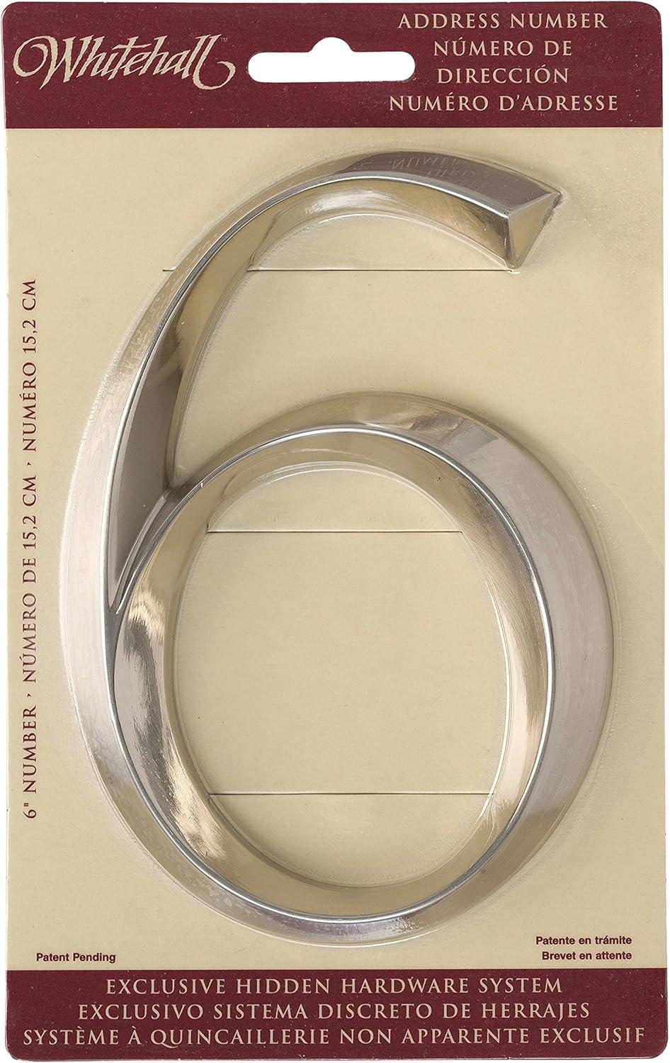 Whitehall Products 6 in. Surface Mount House Number