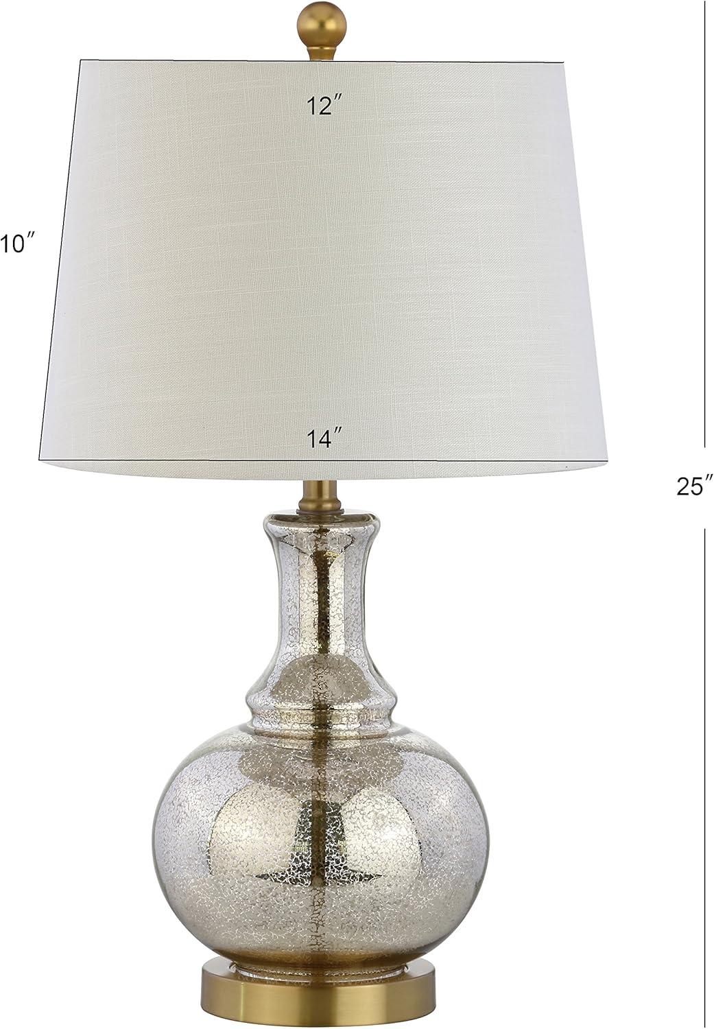 JONATHAN Y Lavelle Glass LED Table Lamp