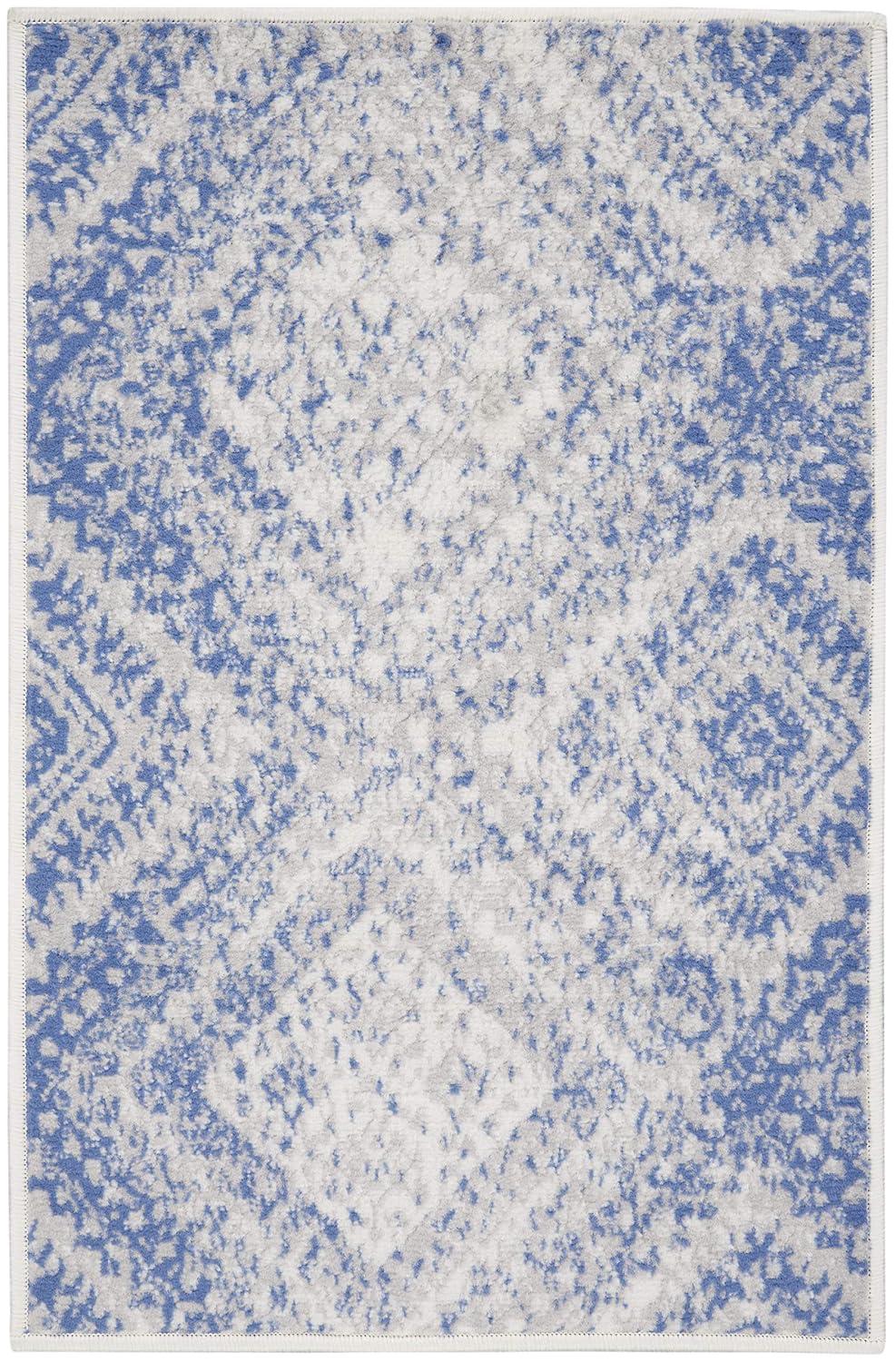 Nourison Whimsicle WHS17 Indoor only Area Rug - Ivory Blue 2' x 3'