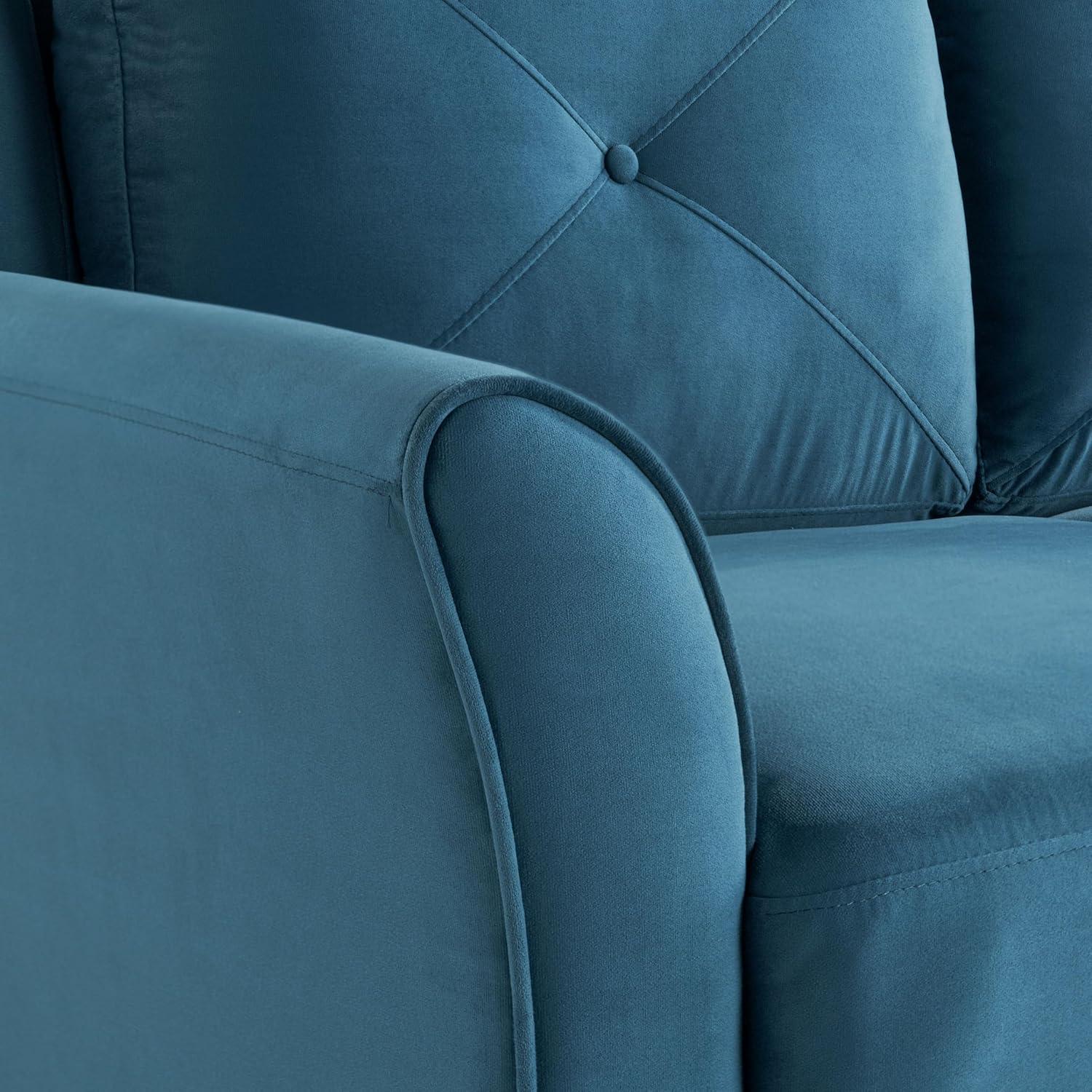 Lifestyle Solutions Harper Sofa Blue Velvet