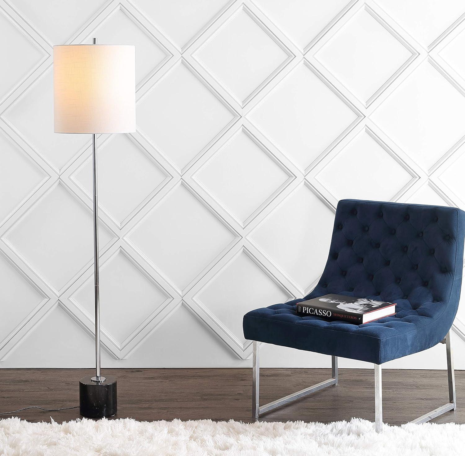 JONATHAN Y Levitt Marble/Metal LED Floor Lamp