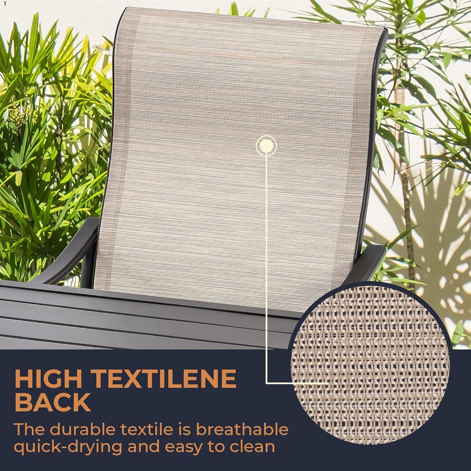 5 -Piece Gray Patio Dining Set Iron Square Table with 4 Gray Stationary Chairs