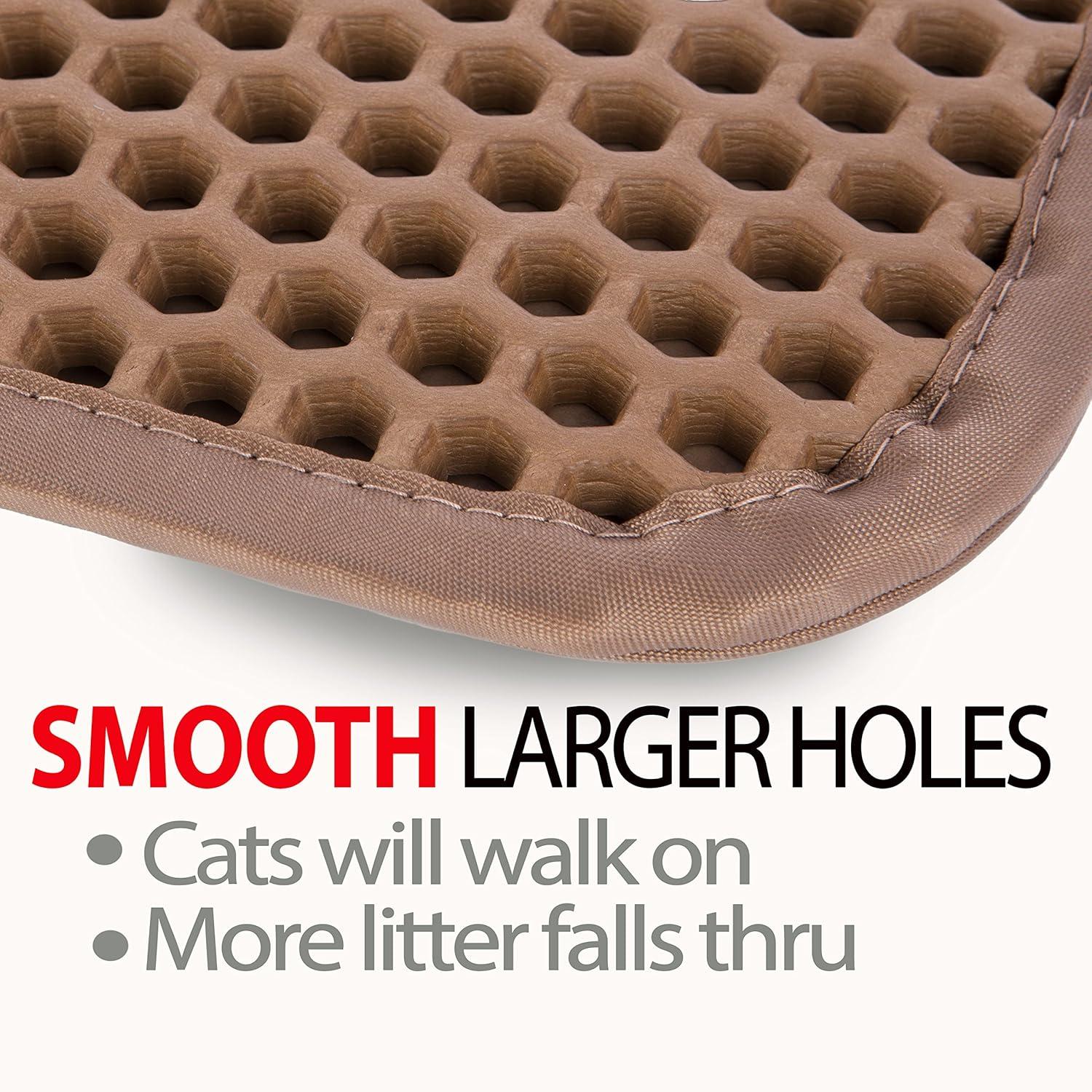 iPrimio Large Cat Litter Trapper Mat, Brown