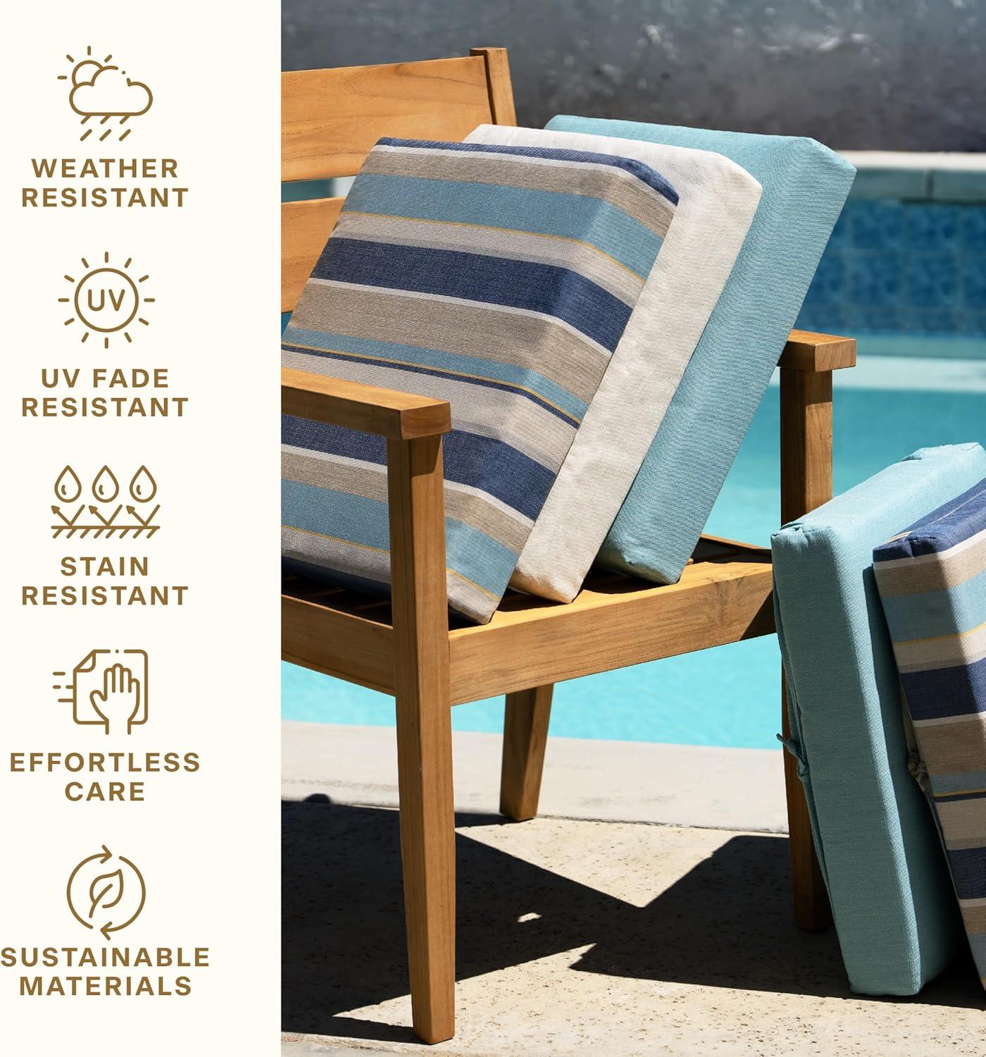 Honeycomb Outdoor Midback Dining Chair Cushion