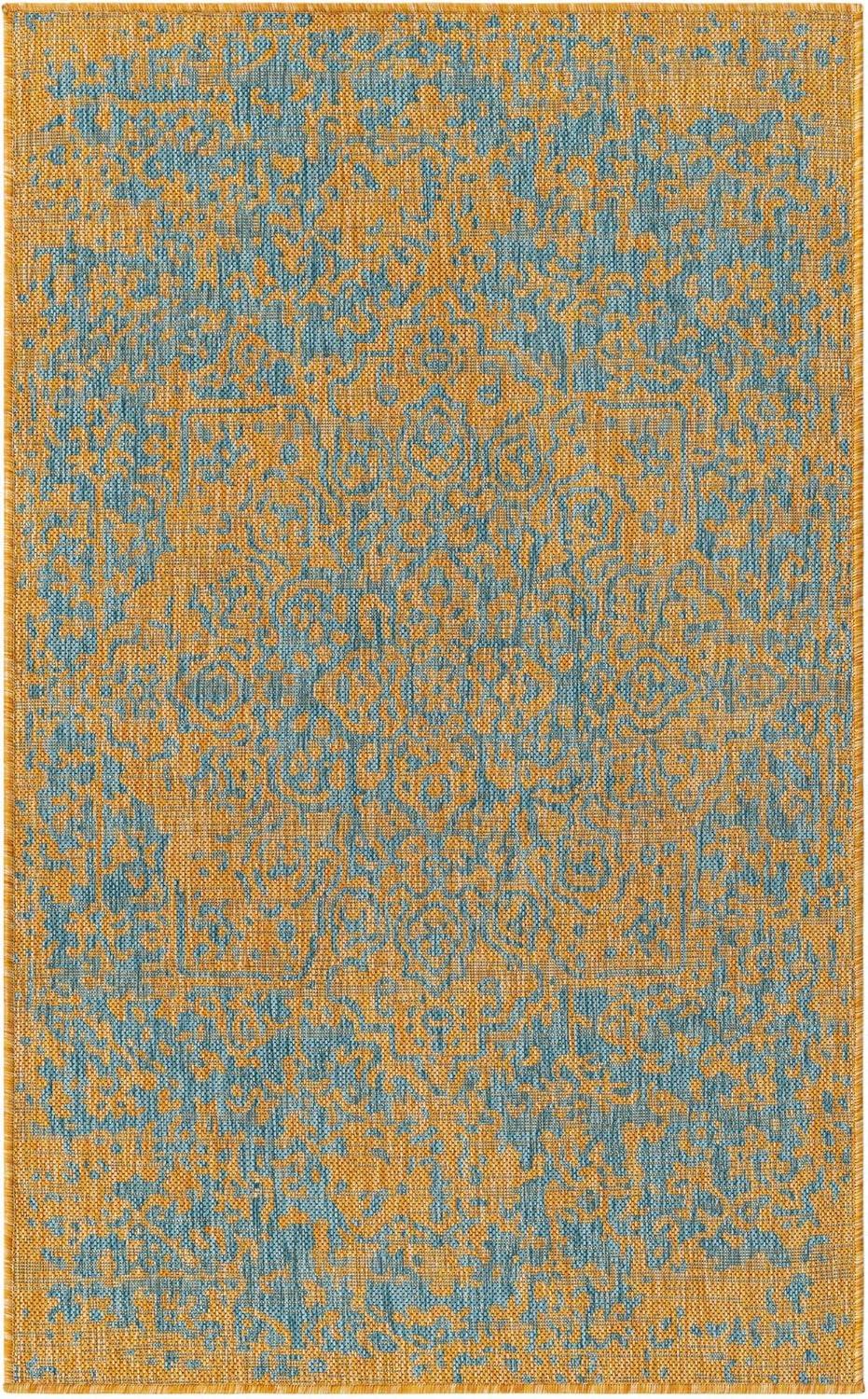 Jill Zarin Outdoor Dubai Medallion Woven Area Rug