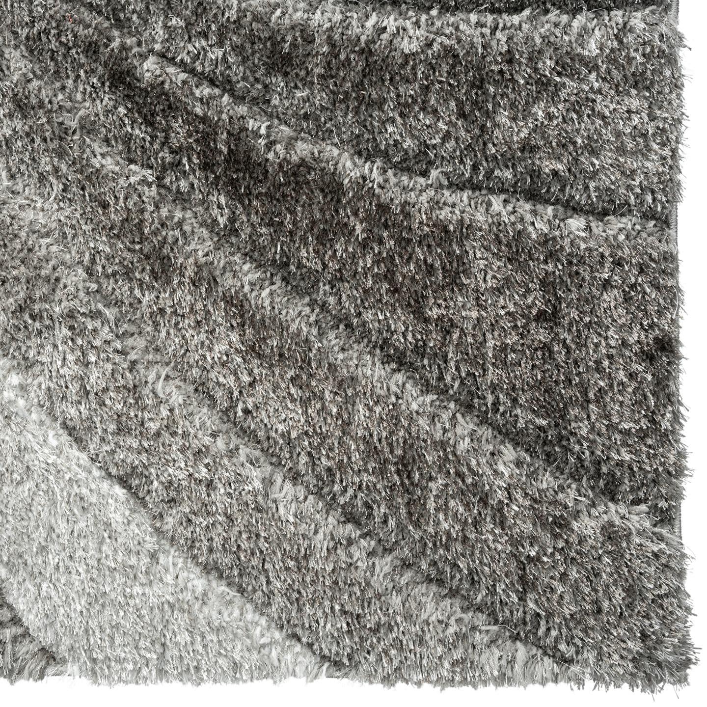 Luxe Weavers Modern Shag Geometric Area Rug, Gray 5x7
