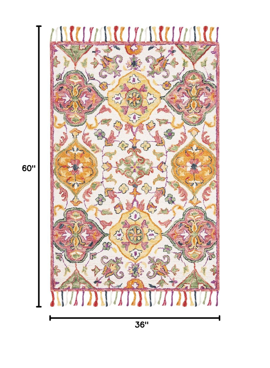Blossom BLM456 Hand Tufted Area Rug - Ivory/Multi - 3'x5' - Safavieh.