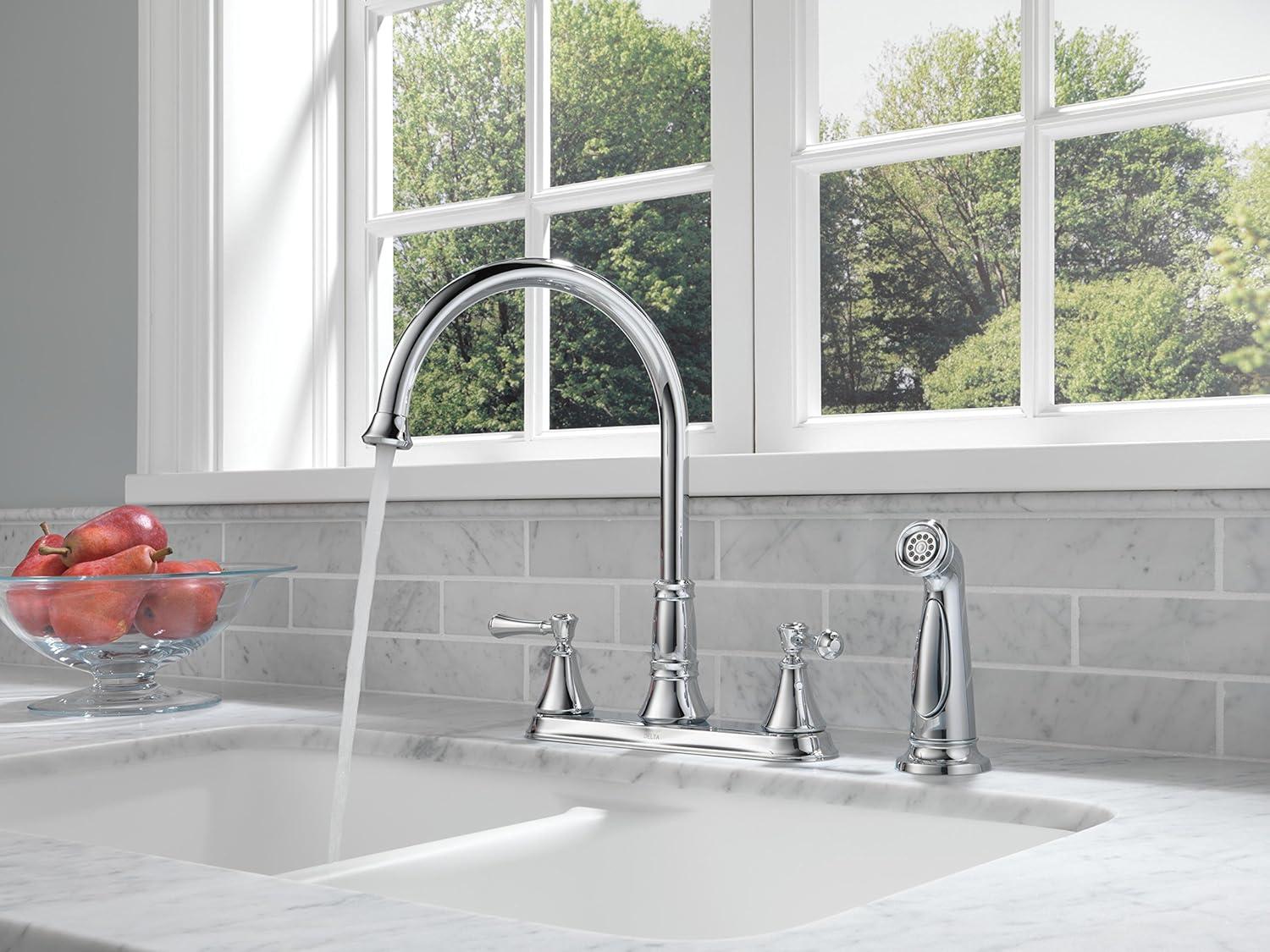 Cassidy Double Handle Kitchen Faucet with Side Spray