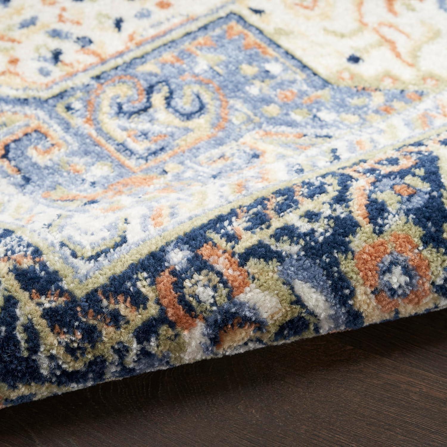 Nourison Essentials Persian Vintage Indoor Outdoor Area Rug Navy 8' x 10'