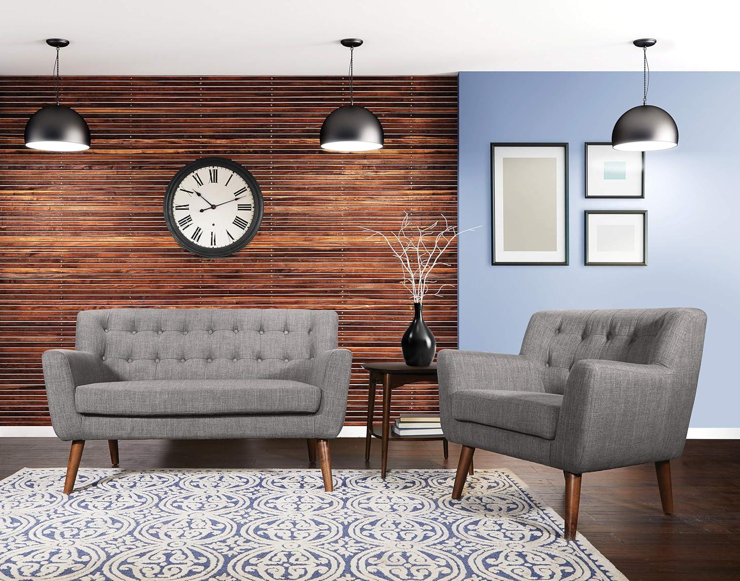 Mill Lane Loveseat with Coffee Legs Gray - OSP Home Furnishings