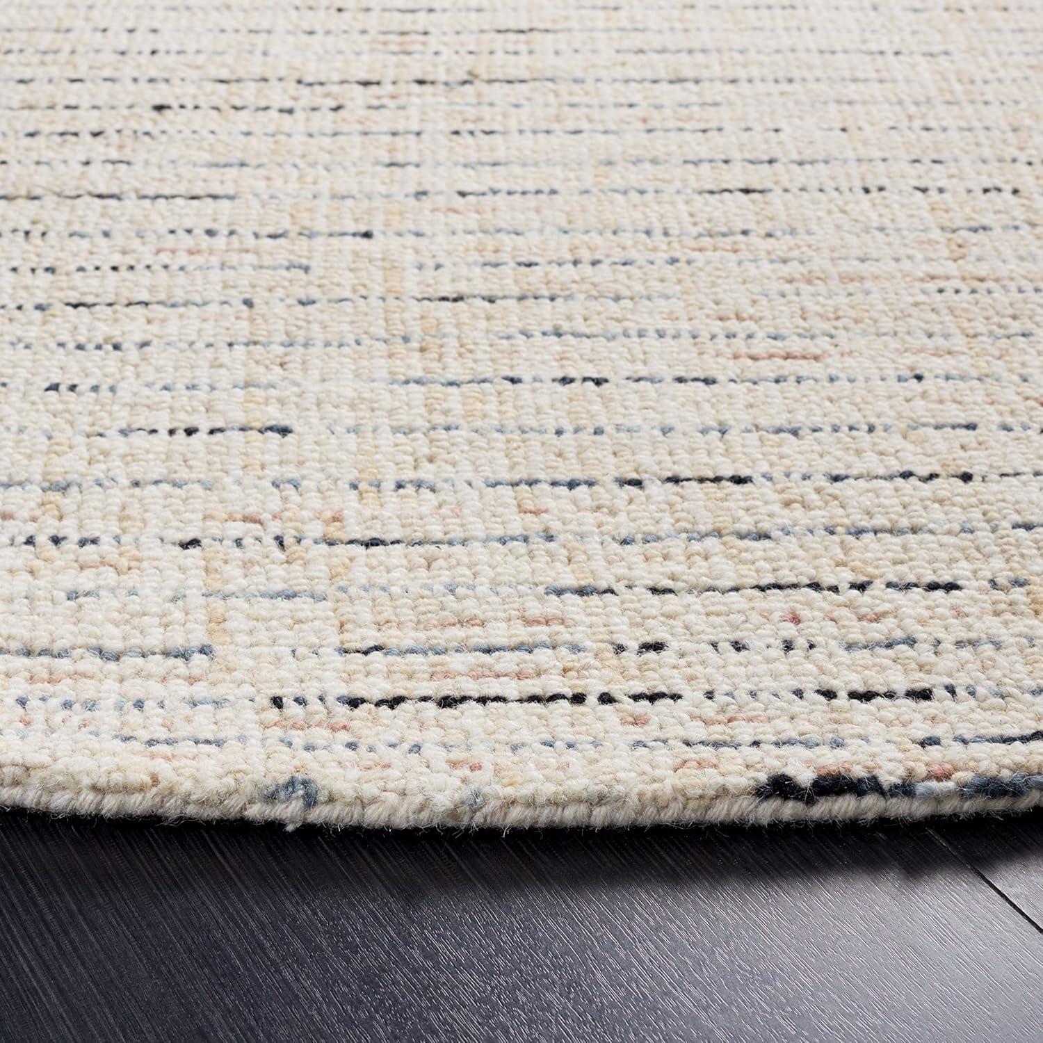 Abstract ABT468 Handmade Indoor Area Rug - Ivory/Light Gray - 4'x6' - Safavieh