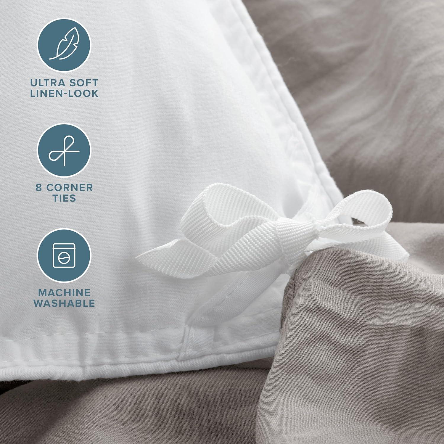 Bare Home Washed Microfiber Duvet Cover Set