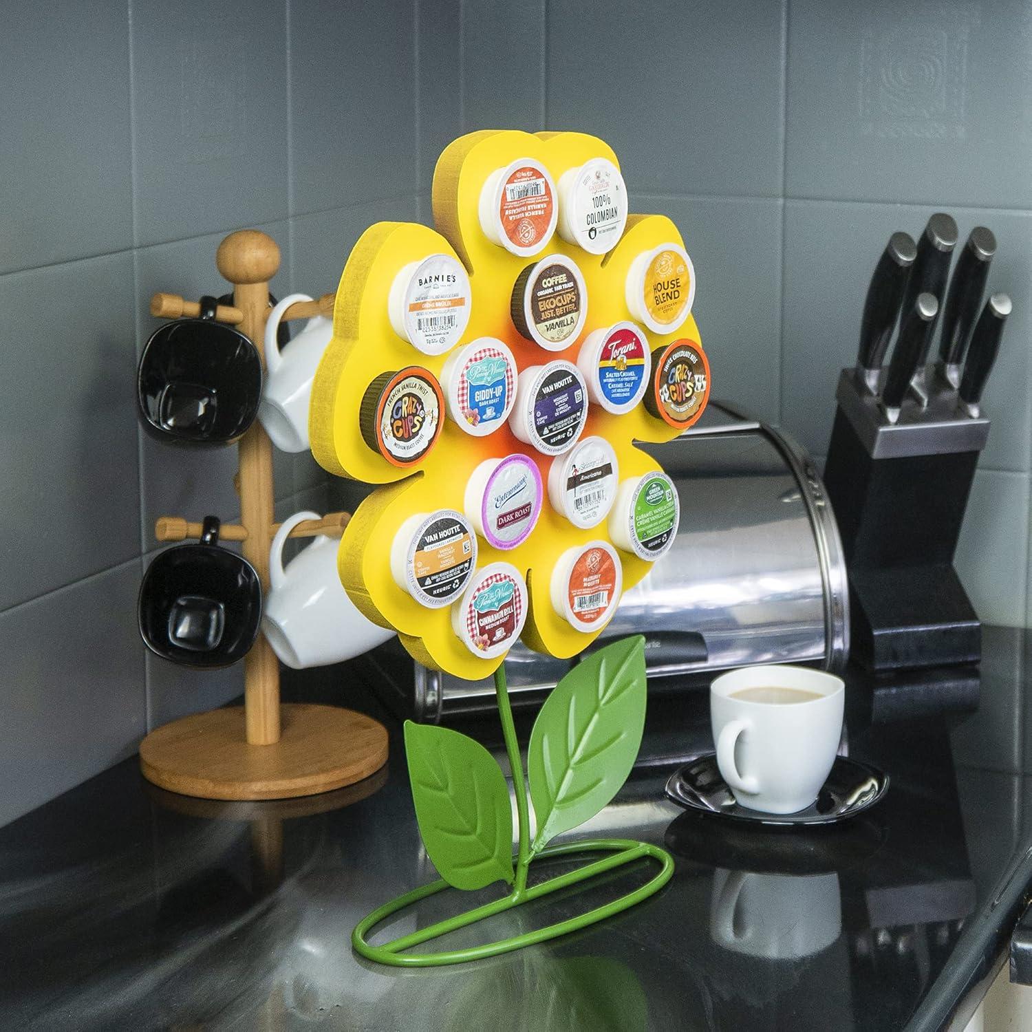 Red Heart Shaped Countertop Coffee Pod Holder for 18 K-Cups