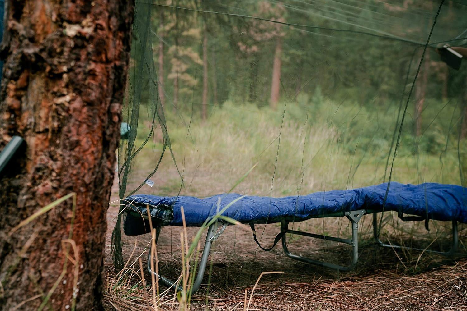 Green Aluminum Folding Camping Cot with Polyester Cover