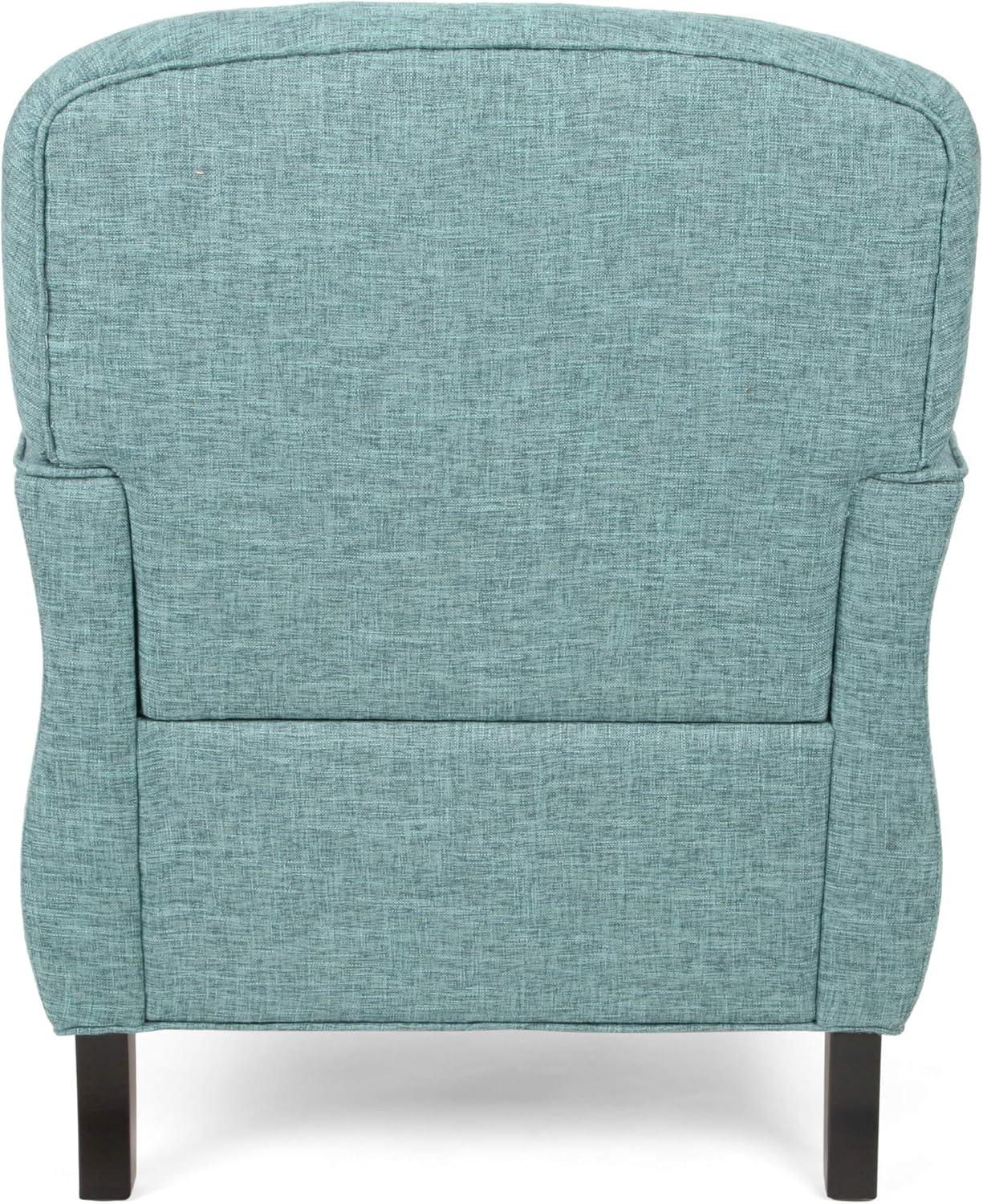 Swainson Traditional Tweed Armchair Teal: Overstuffed, Turned Legs - Christopher Knight Home