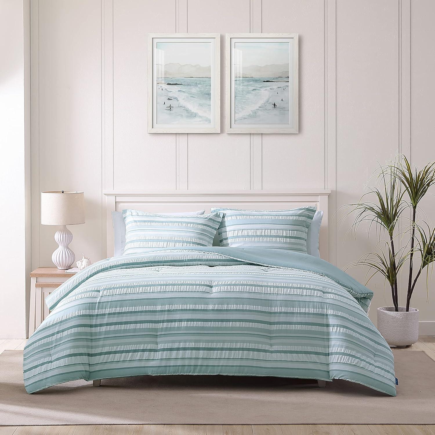 Clearwater Cay Reversible Comforter & Sham Set Blue - Tommy Bahama