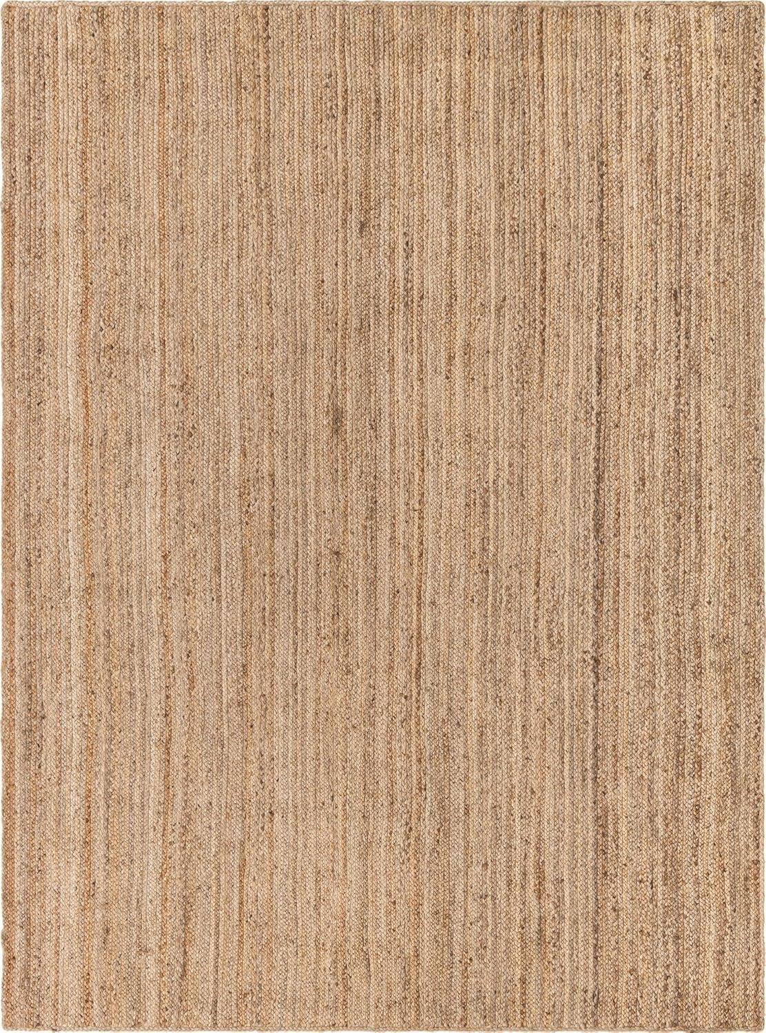 Unique Loom 8'x11' Braided Jute Dhaka Natural Indoor Area Rug