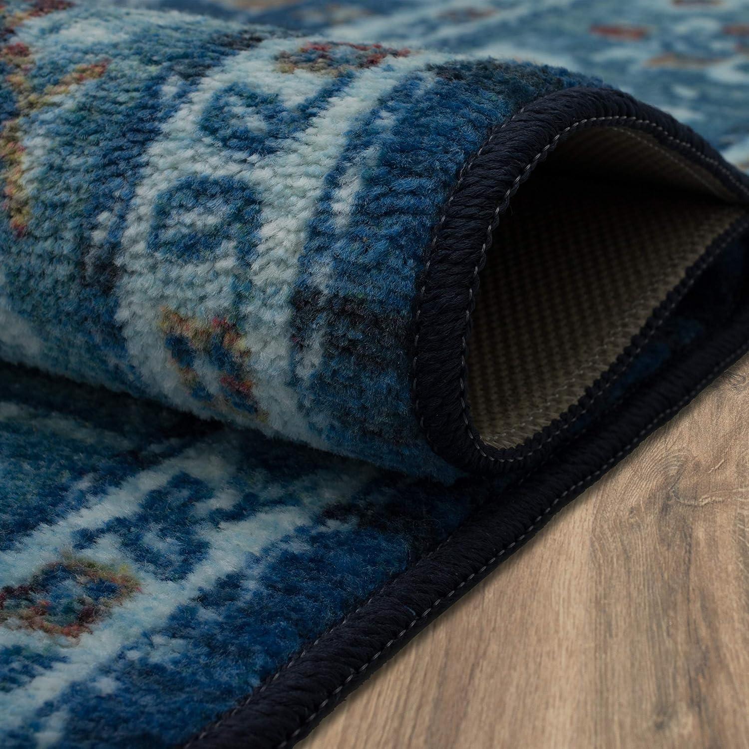 Mohawk Home Prismatic Marshall Denim Floral Ornamental (2' X 3') Accent Rug