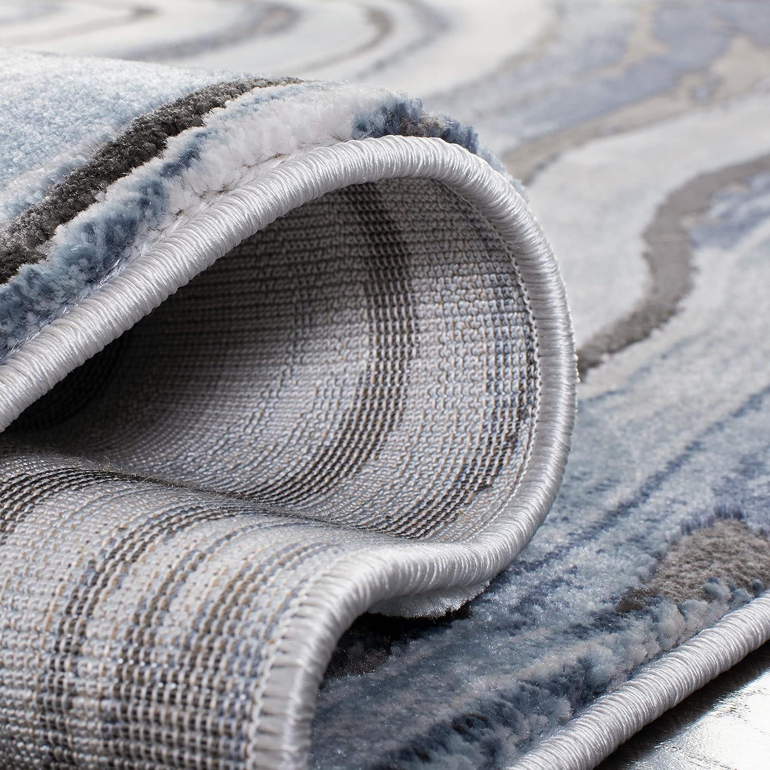 Craft CFT819 Loomed Indoor Runner Rug - Blue/Grey - 2'3"x14' - Safavieh