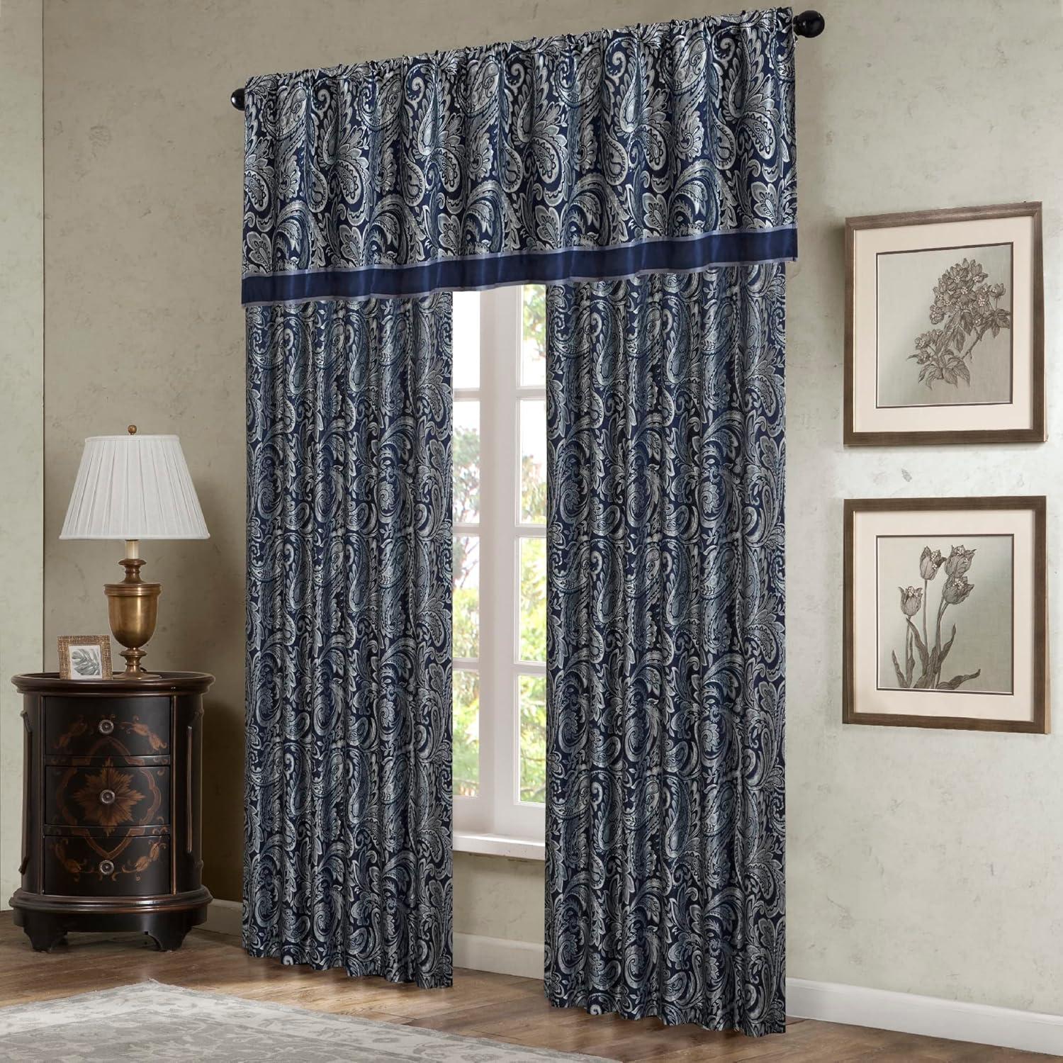 Madison Park Aubrey Jacquard Single Window Valance
