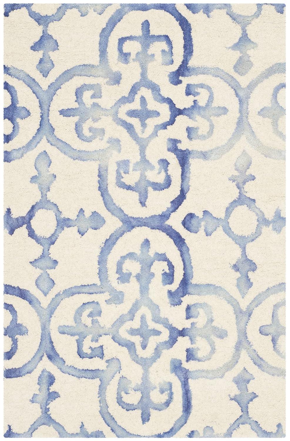 Dip Dye DDY711 Hand Tufted Indoor Accent Rug - Ivory/Blue - 2'x3' - Safavieh