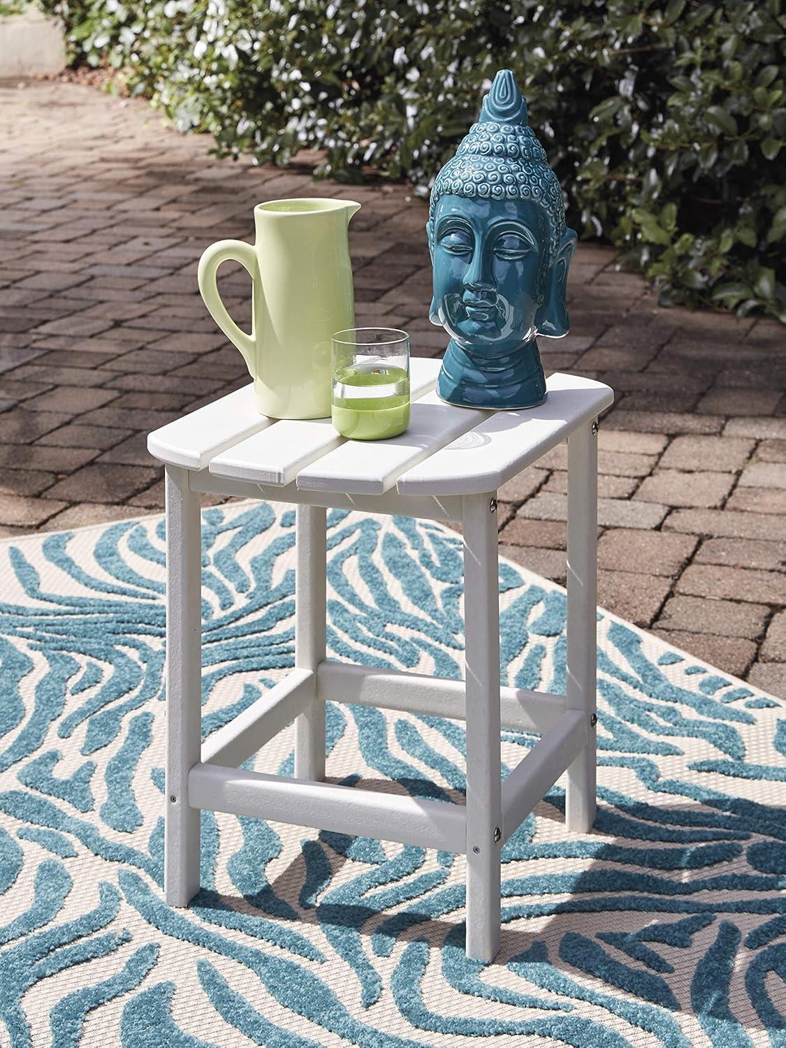 Sundown Treasure White Rectangular Outdoor End Table