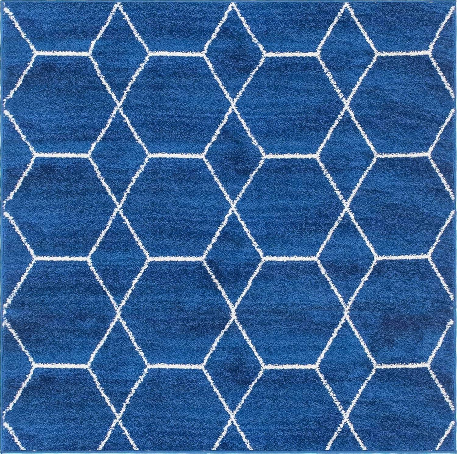 Unique Loom Trellis Frieze Geometric Trellis Indoor Woven Area Rug