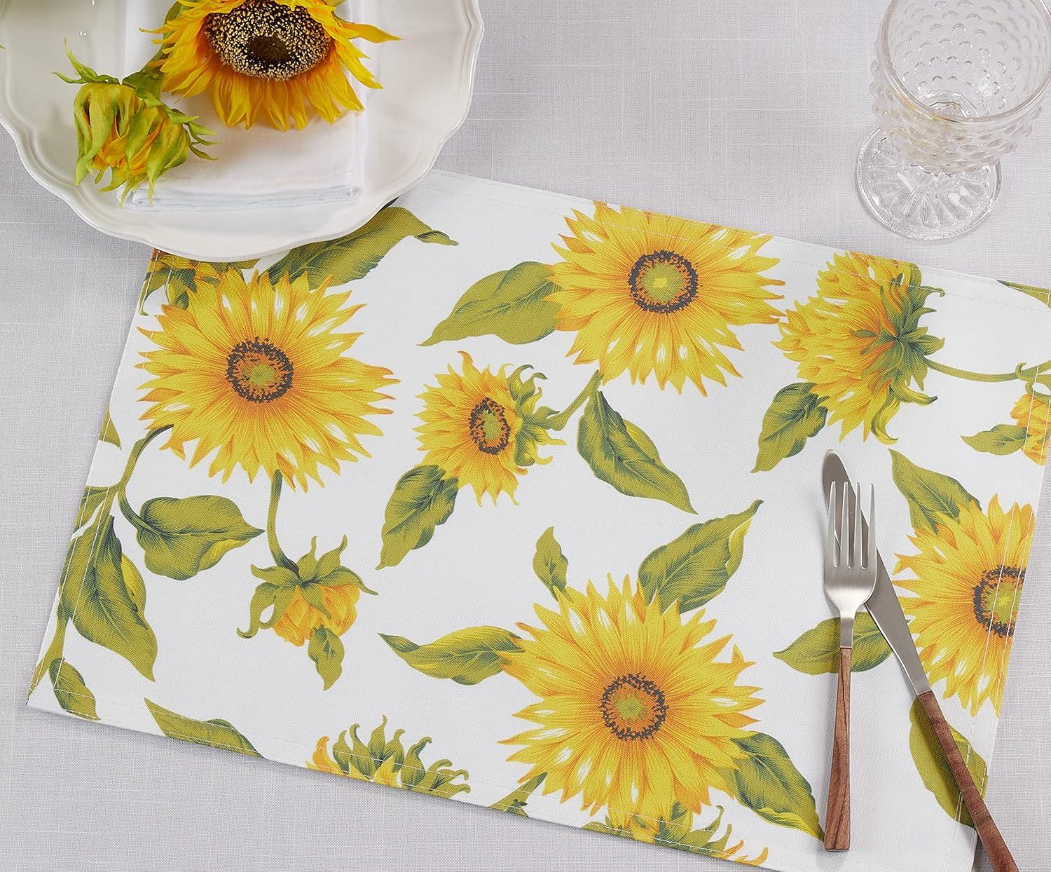 Girassol Polyester No Pattern Rectangle Placemat