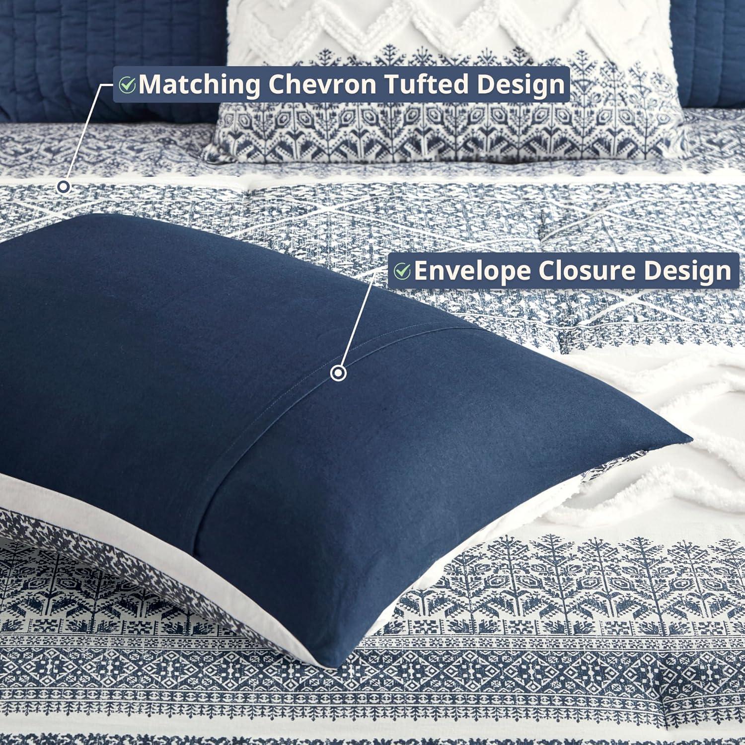 INK+IVY Mila 3 Piece Cotton Comforter Set with Chenille Tufting