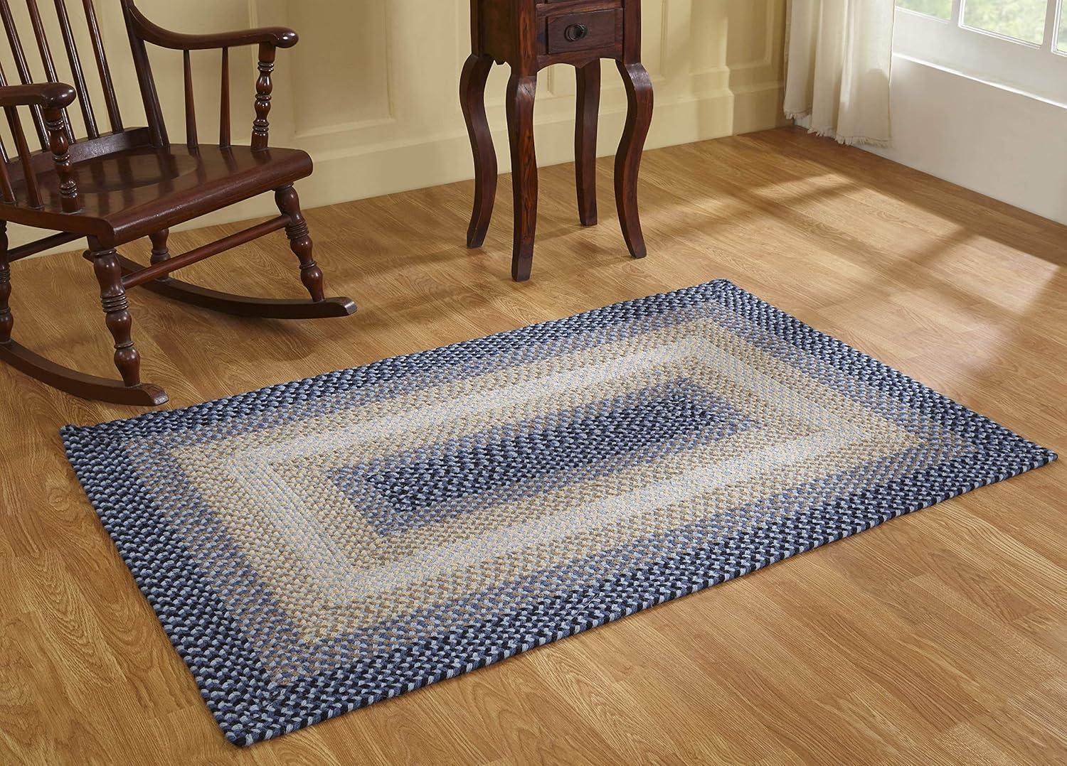 Better Trends Woodbridge Rectangular 20" x 30" Braided Rug - Blue