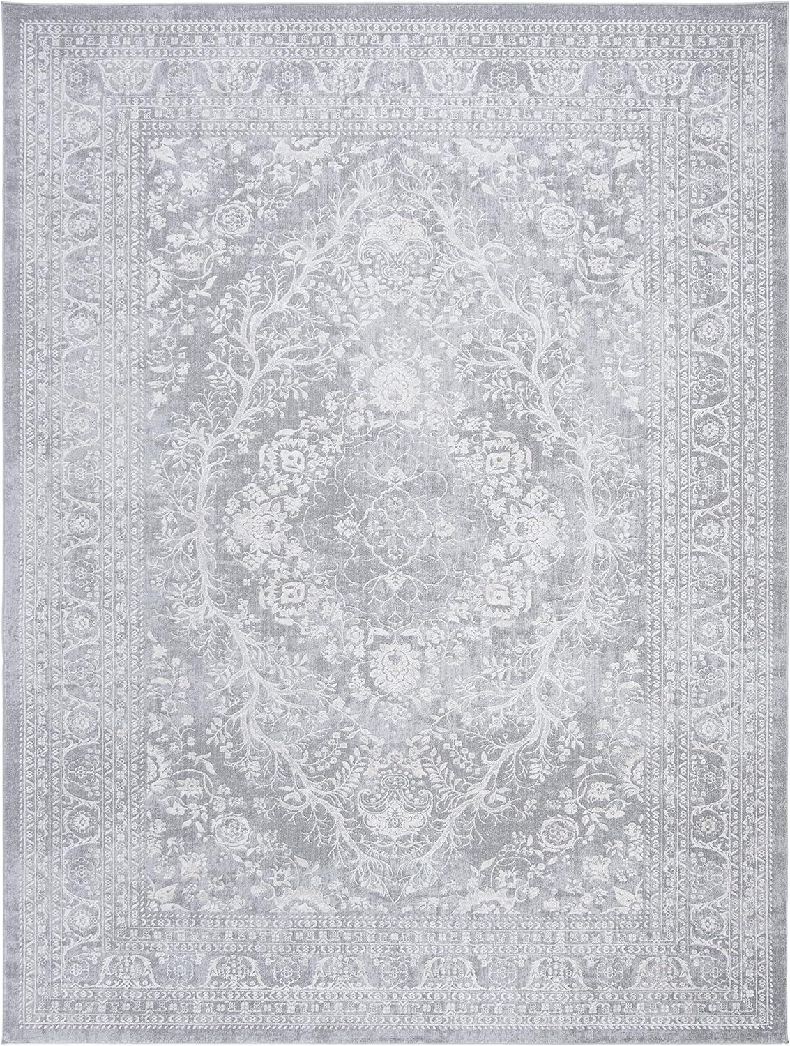 SAFAVIEH Reflection Alayna Traditional Area Rug, Light Grey/Cream, 5'1" x 7'6"