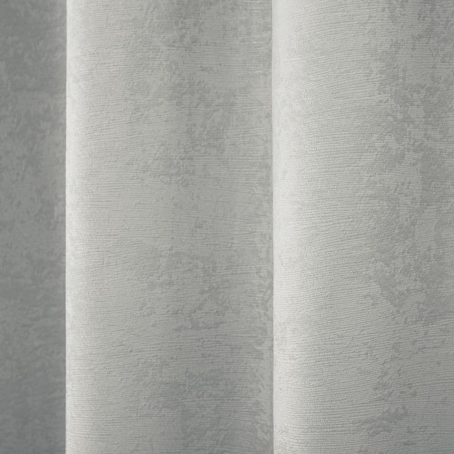 Set of 2 108"x52" Oxford Textured Sateen Thermal Room Darkening Grommet Top Window Curtain Panel Silver - Exclusive Home