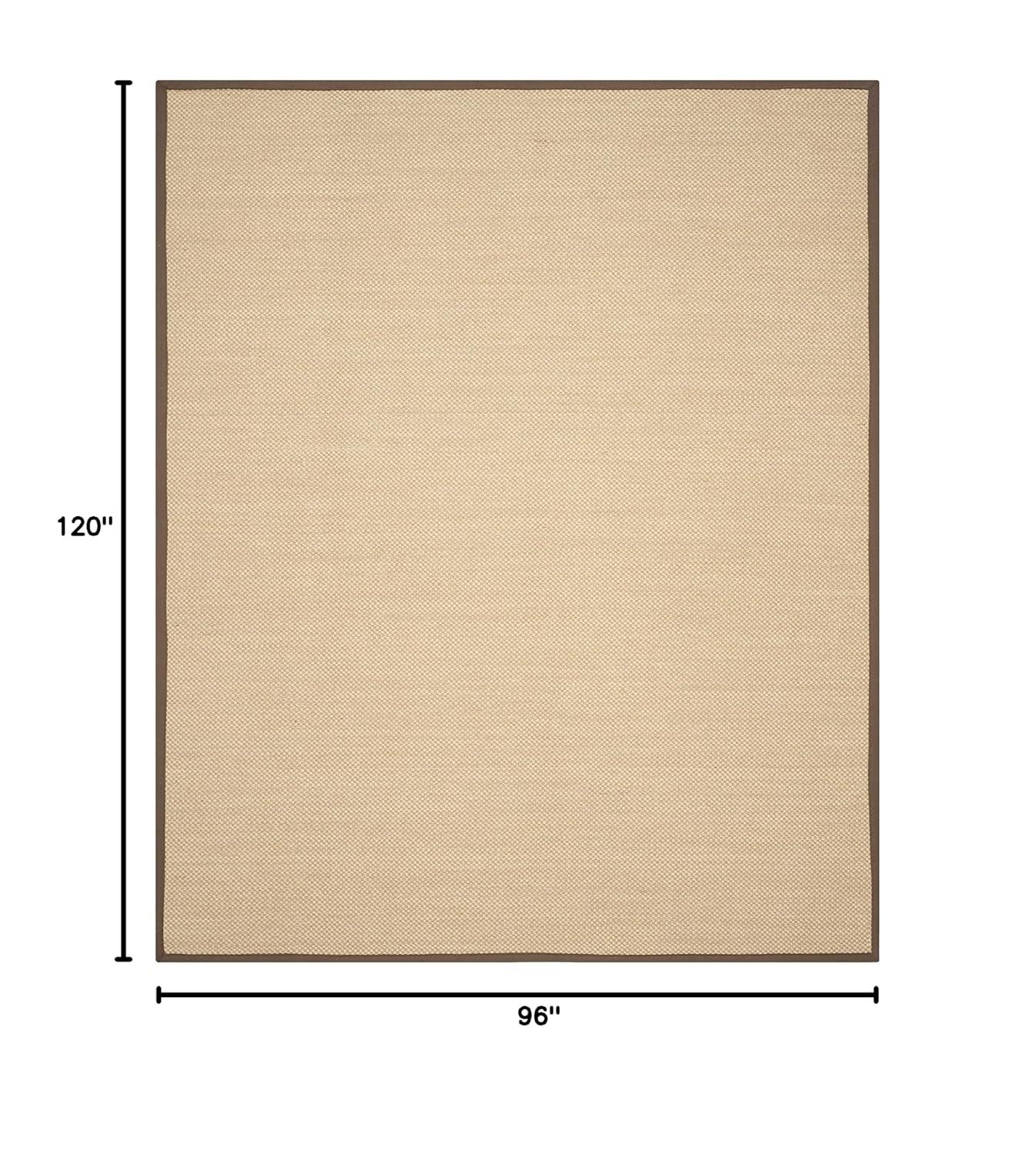 Natural Fiber NF141 Power Loomed Indoor Area Rug - Maize/Brown - 8'x10' - Safavieh