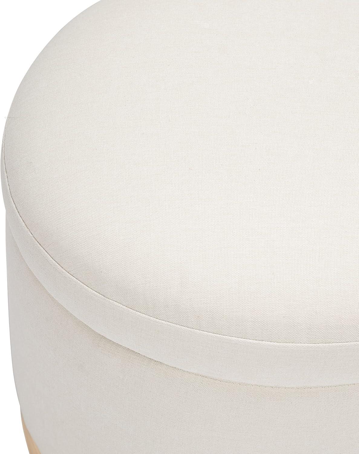 Naka 21.5" Wide Round Storage Ottoman with Storage