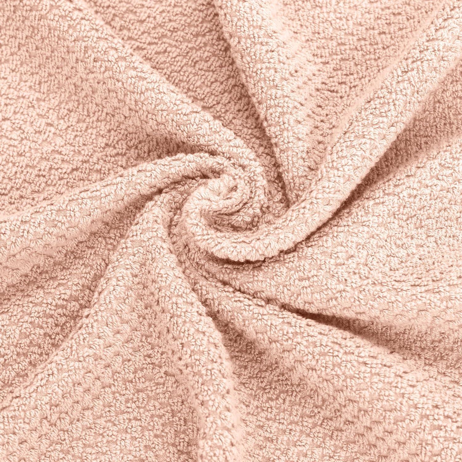 Pale Peach Oversized Cotton 6-Piece Towel Set